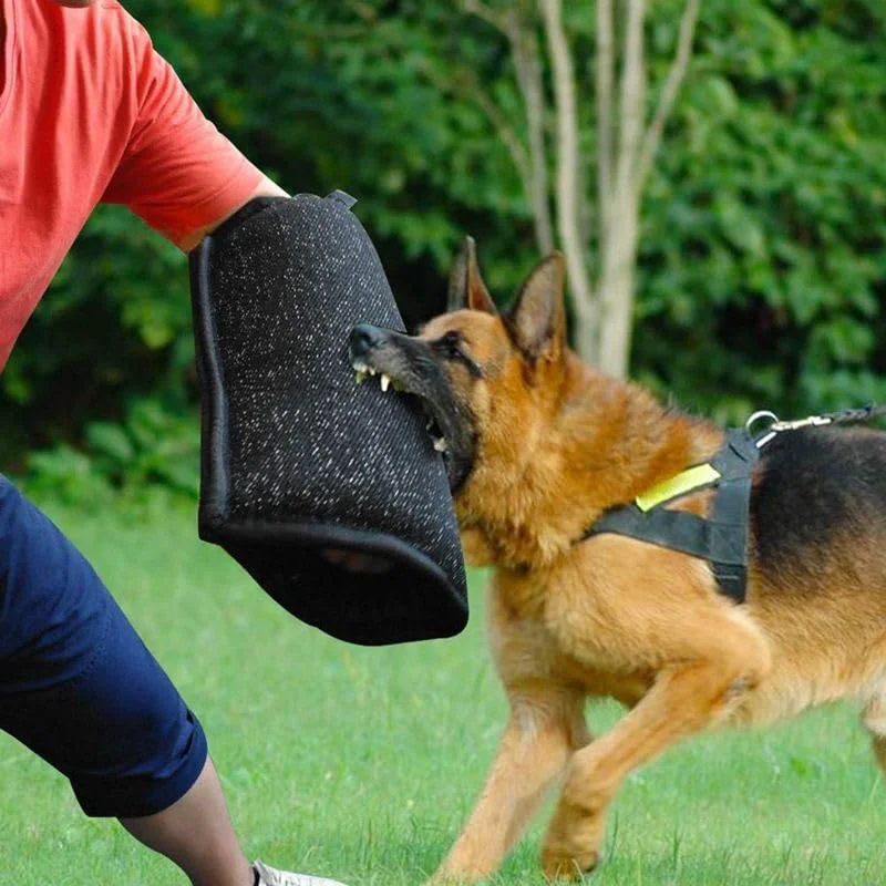Functional BEPOPWAVE Dog Bite Sleeve for Training Large Dogs — Arm Protection Durable Bite Surface Black White Dots Organic