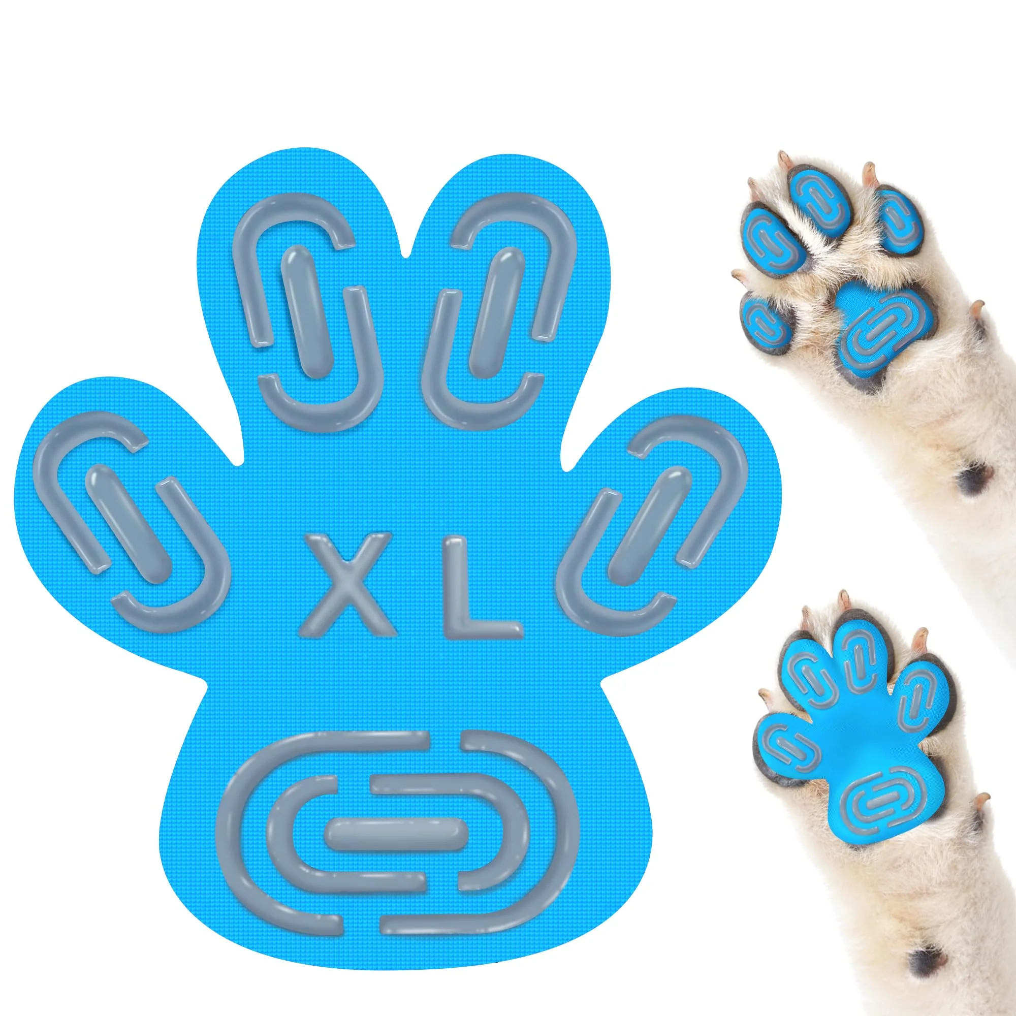 Long-Lasting MBTWZ Non-Slip Dog Paw Protector Pads for Seniors — 12 Sets 48 Pcs XL Blue Healthy