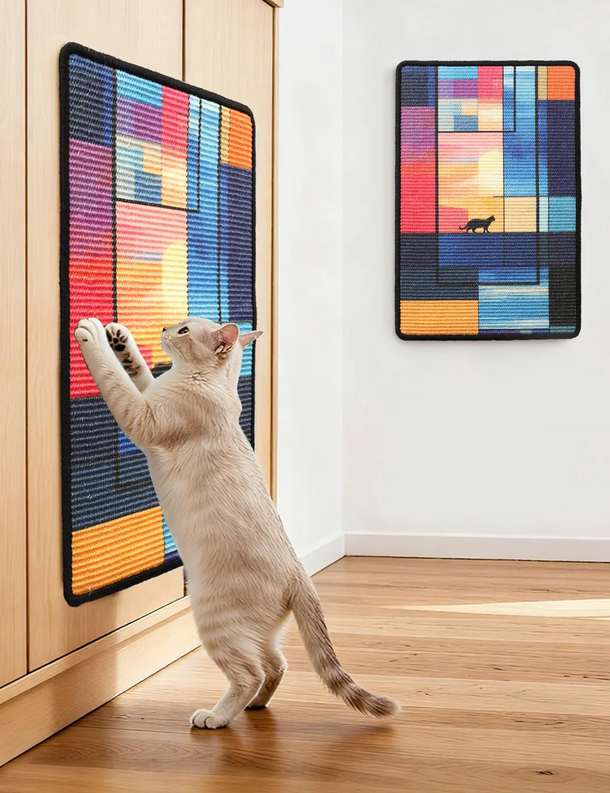 Effective Truvito 3-in-1 Sisal Cat Scratch Mat – Floor Wall Pad 23.6×15.7” Cloudscape Anti-Slip Next-Generation