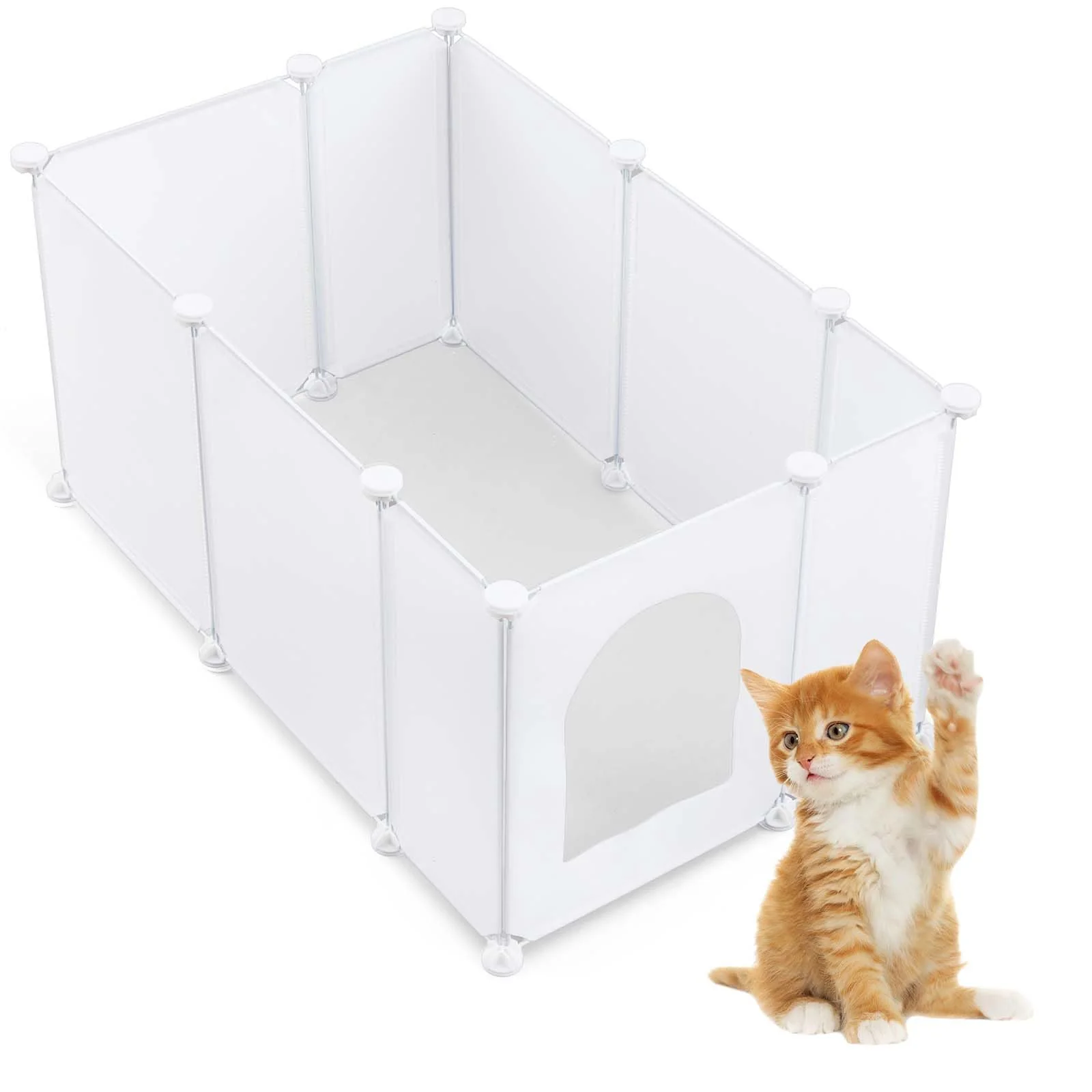 Healthy Marsui Extra Large Cat Litter Box Enclosure Splash Guard — DIY Wall Shield 31.5 x 20 x 15.7 Inches Safe