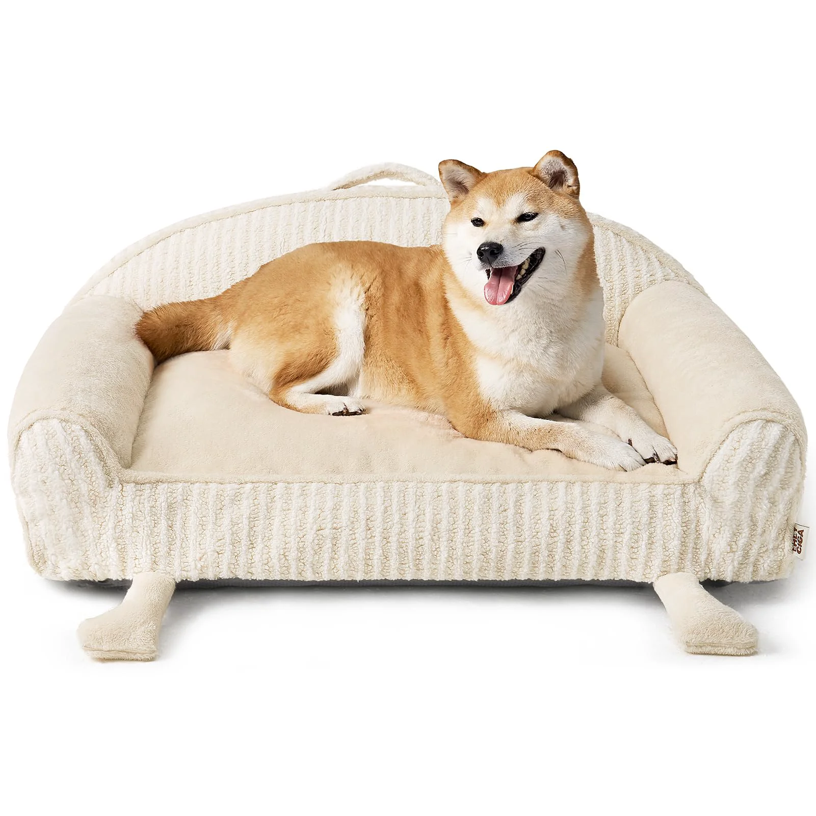 Trusted EHEYCIGA Washable 36-Inch Large Dog Bed with Removable Cover Waterproof TPU Non-Slip Bottom – Cream Secure