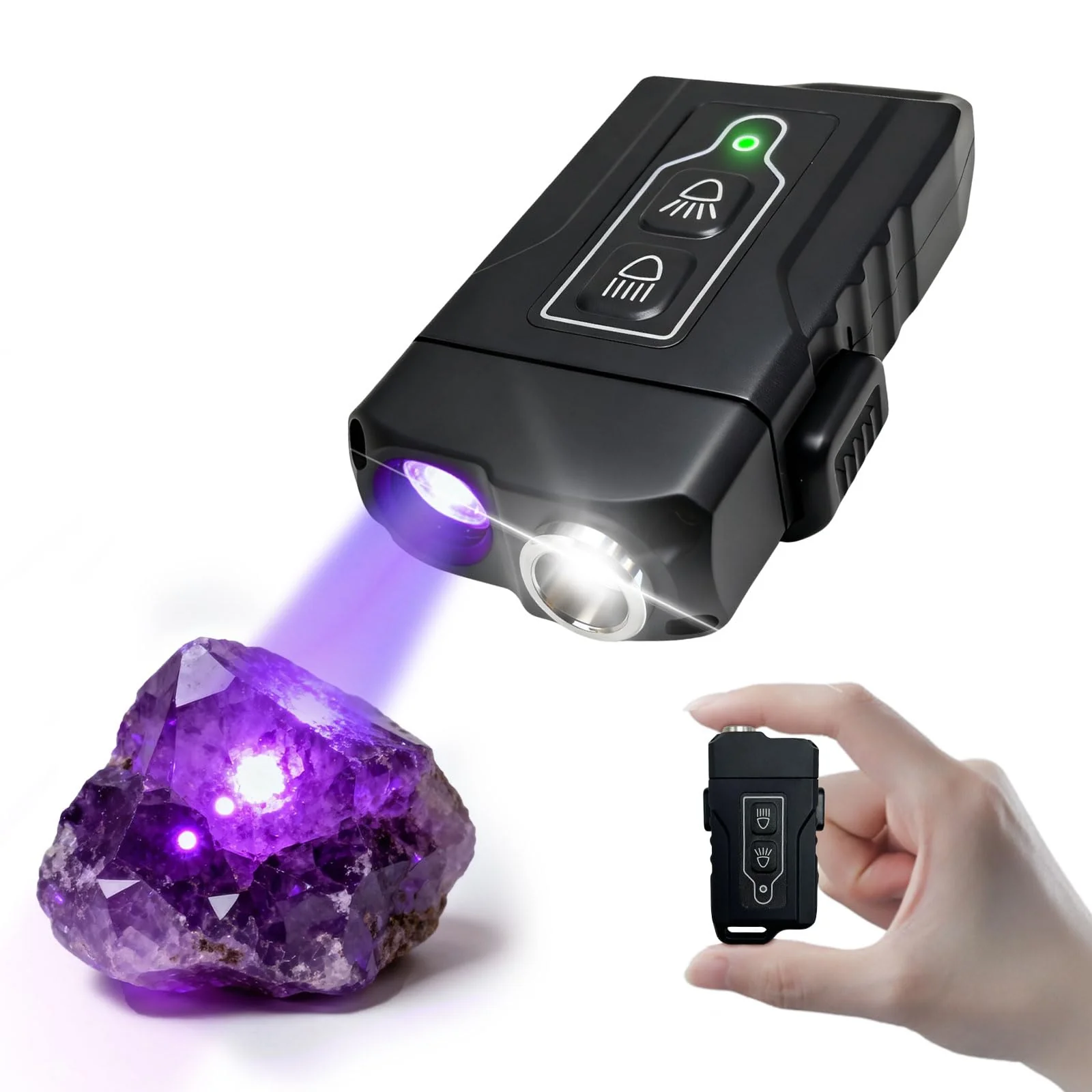 Green SpoLite 365nm UV Flashlight – Dual-Mode Black Light for Stain Detection Resin Curing Rock Hunting Relaxed