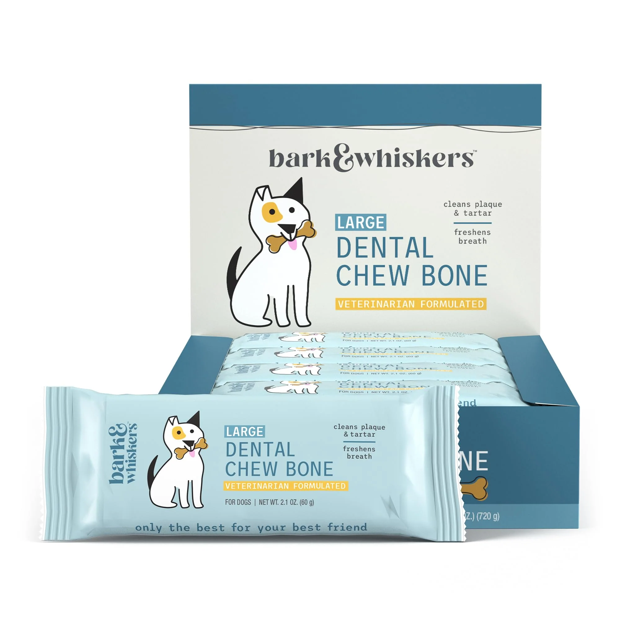 Expertly Made Dr. Mercola Dental Chew Bones for Dogs – Large 12 Bones Non-GMO Gluten Soy Smart