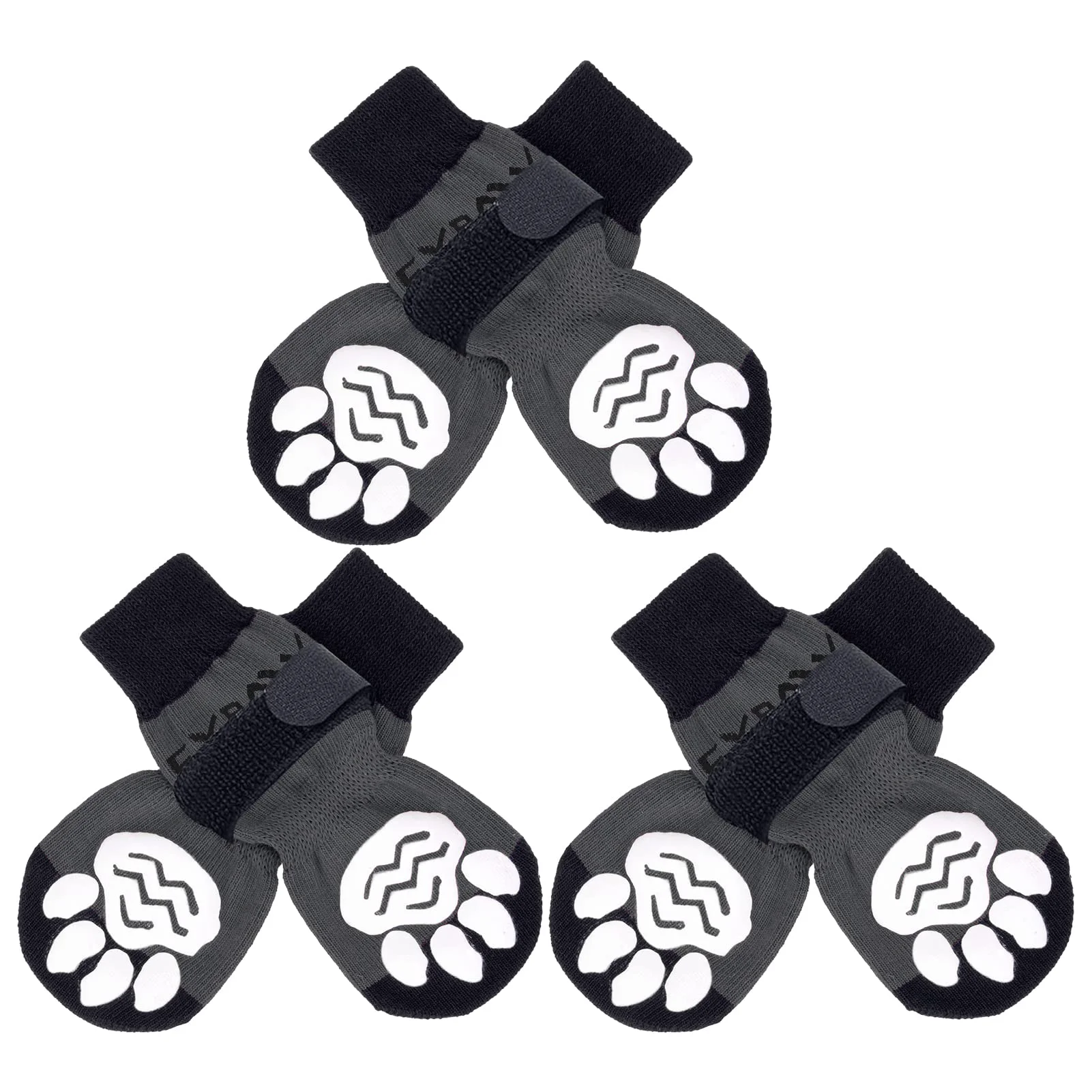 Excellent EXPAWLORER 6PCS Anti-Slip Dog Socks – Indoor Traction Paw Protection Adjustable Fit Trusted
