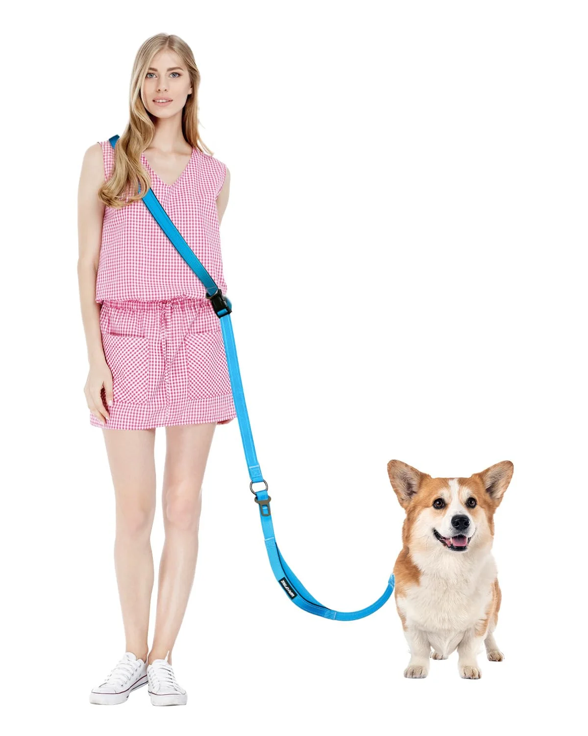 Elite WANFIRE Hands Dog Leash – Multifunctional Crossbody Leash 5.3-7.9ft Reflective Up to 110lbs Fine Crafted