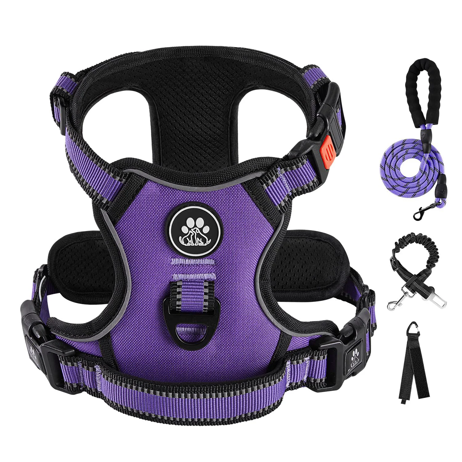 Dependable IVY LANE No Pull Harness for Medium Dogs – Fully Adjustable Reflective Front Back Clips Specialty