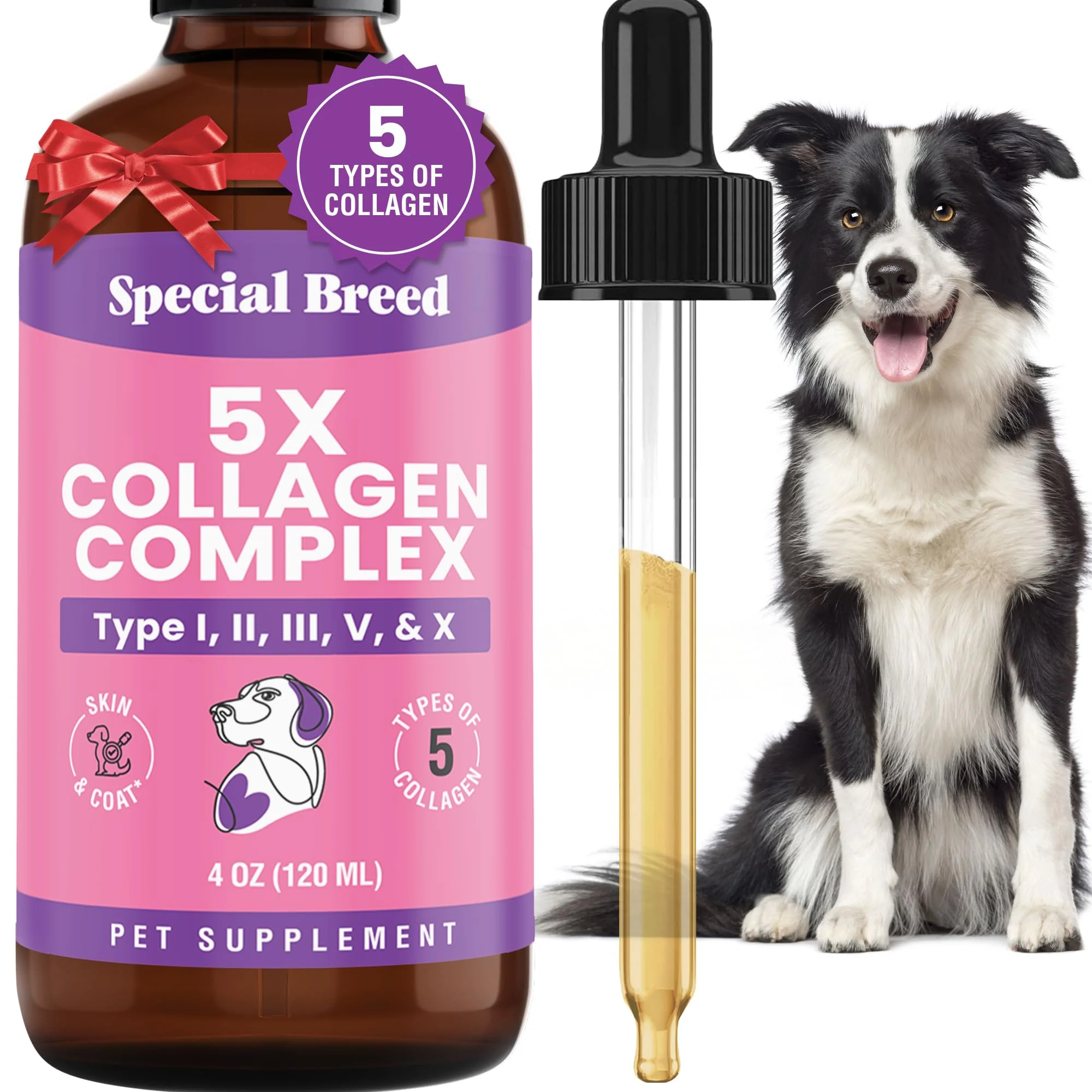 Authentic Special Breed Premium Collagen for Dogs – Liquid Joint Skin Coat Support 4oz – Made in USA World-Class