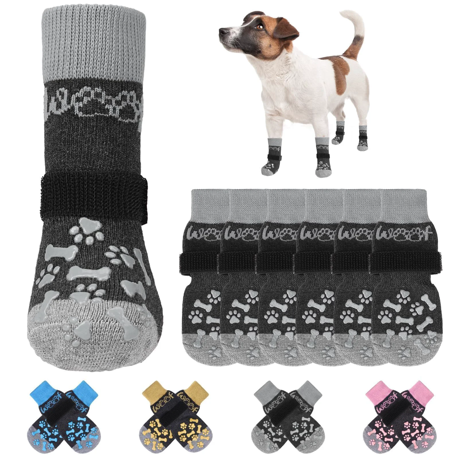 Top-Quality KOOLTAIL Anti Slip Dog Socks for Hot Cold Pavement Traction Paw Protection Size M Fine Crafted