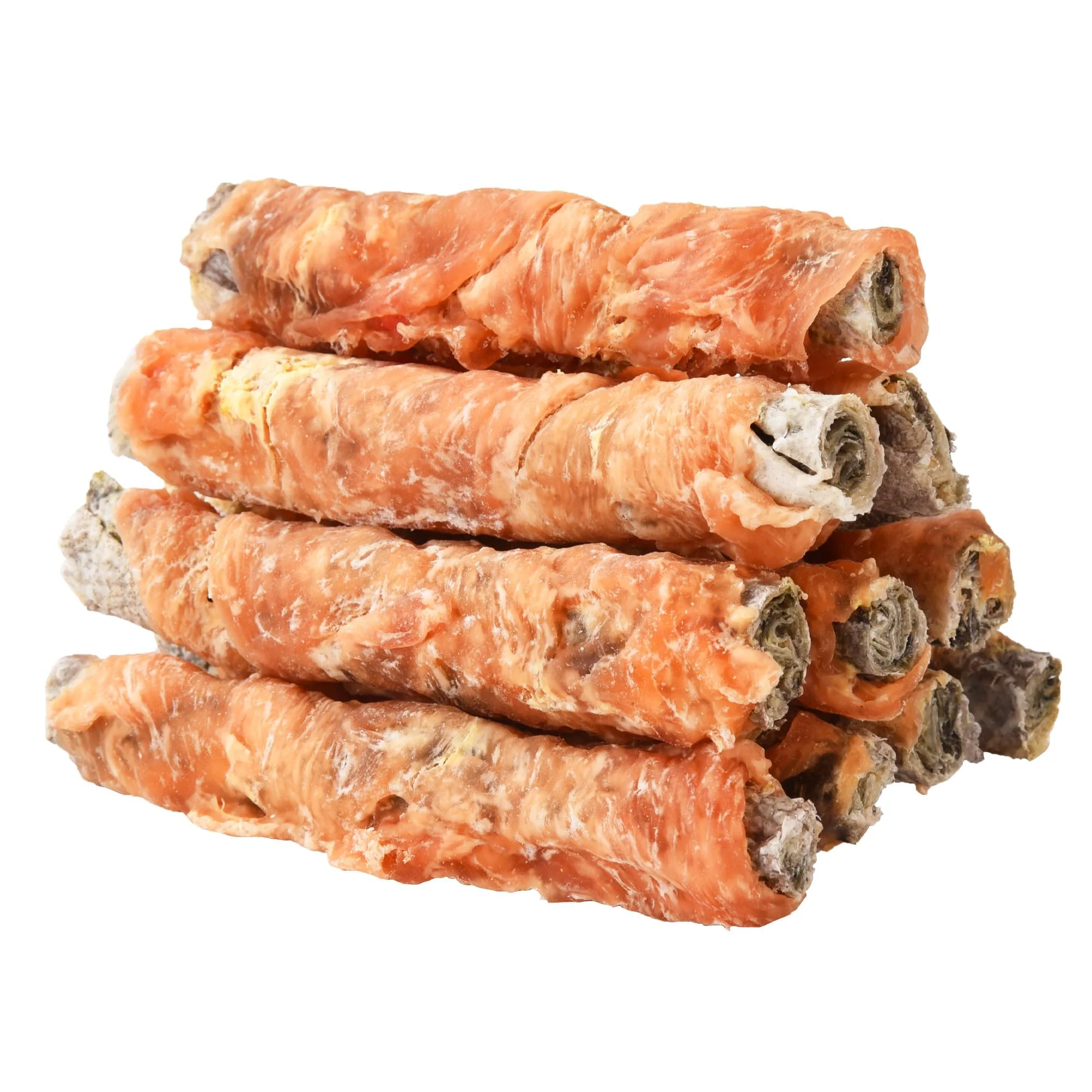 Safe ASMPET Dog Cod Skin Treats Chicken Wrapped Cod Skin Sticks Extra Large Proven