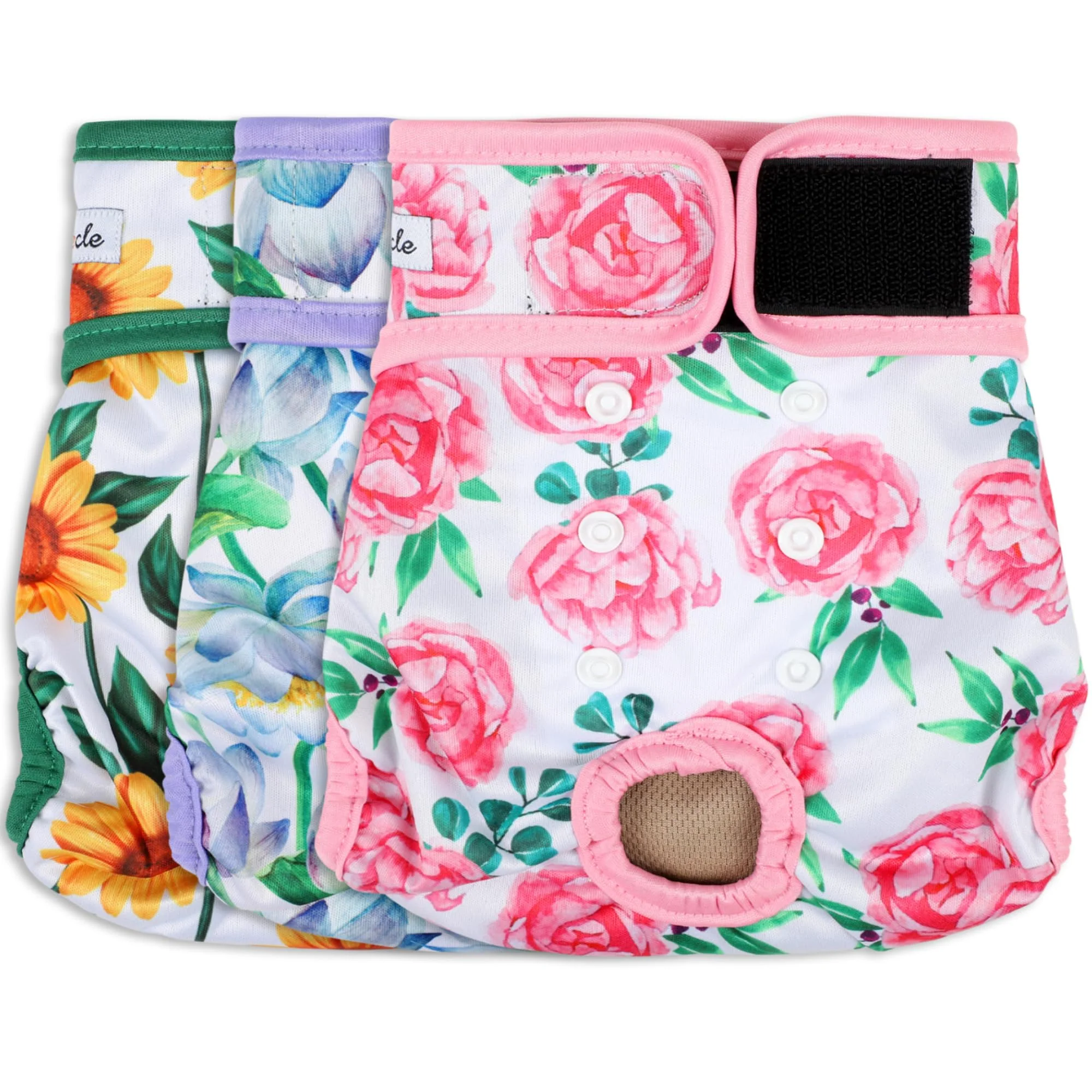 First-Class Grecle Washable Female Dog Diapers – Premium Reusable Diapers for Heat Incontinence Sunflower Size L High-End