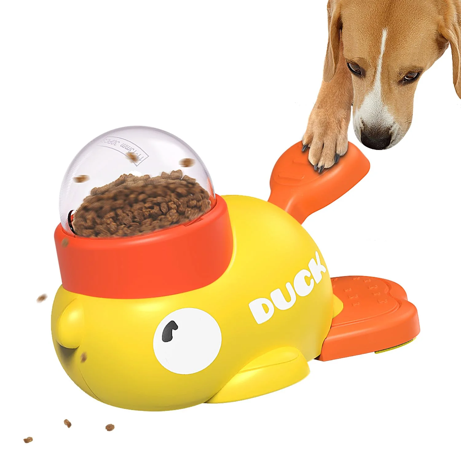 Easy-to-Use Suitchi Dog Interactive Treat Dispenser Toy – Slow Feeder Puzzle Yellow High-End