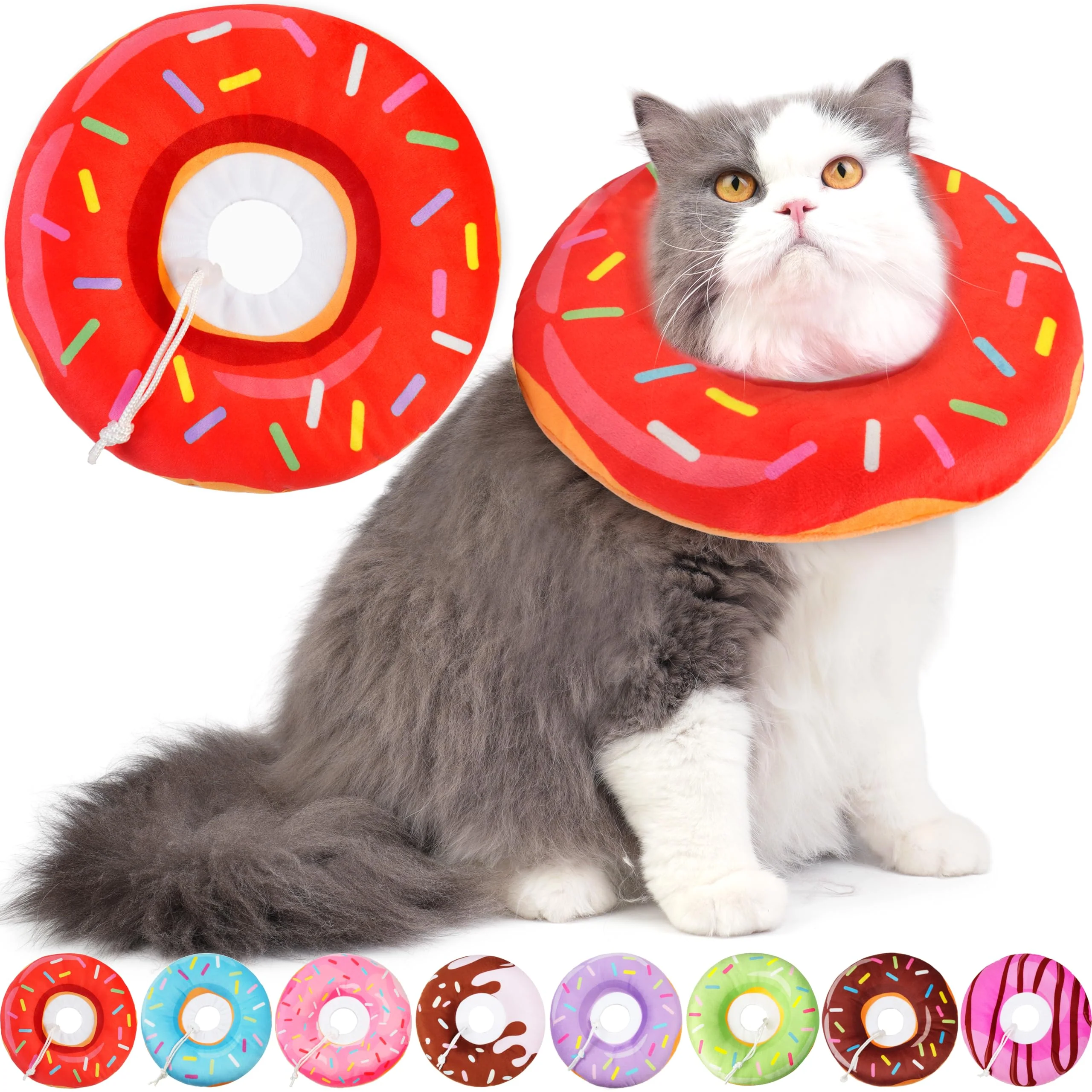 Luxury Hpetppy Cat Cone Collar Soft – Adjustable Donut Recovery Collar for Wounds Lightweight Comfortable Modern