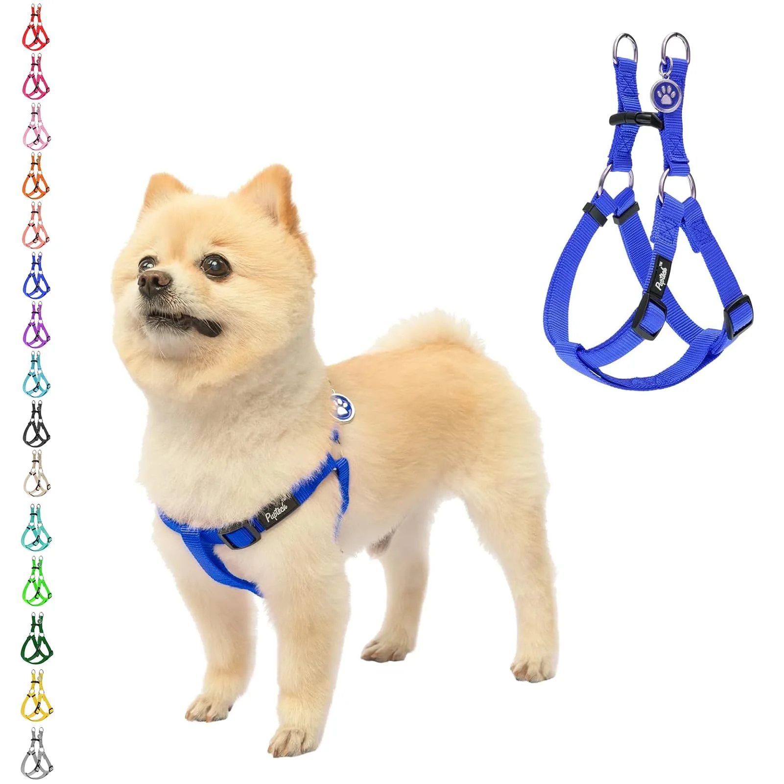 Top-Quality PUPTECK No Pull Dog Harness – Soft Adjustable Step-In Nylon Vest with ID Tag User-Friendly