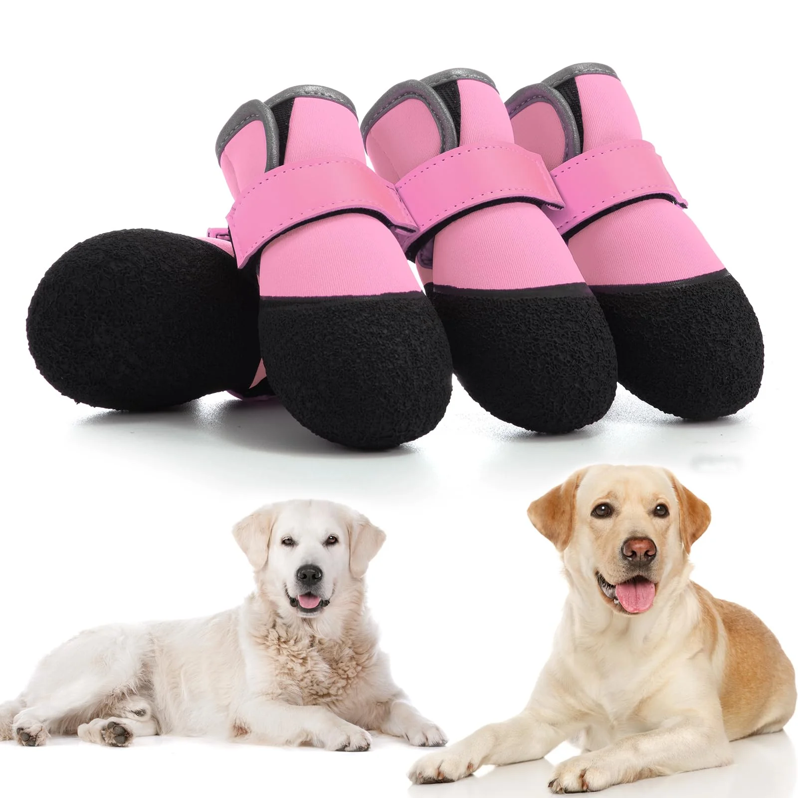 Detailed DOGOYS Dog Shoes for Medium to Large Dogs Non-Slip Waterproof Boots for Winter Snow Hot Pavement Original