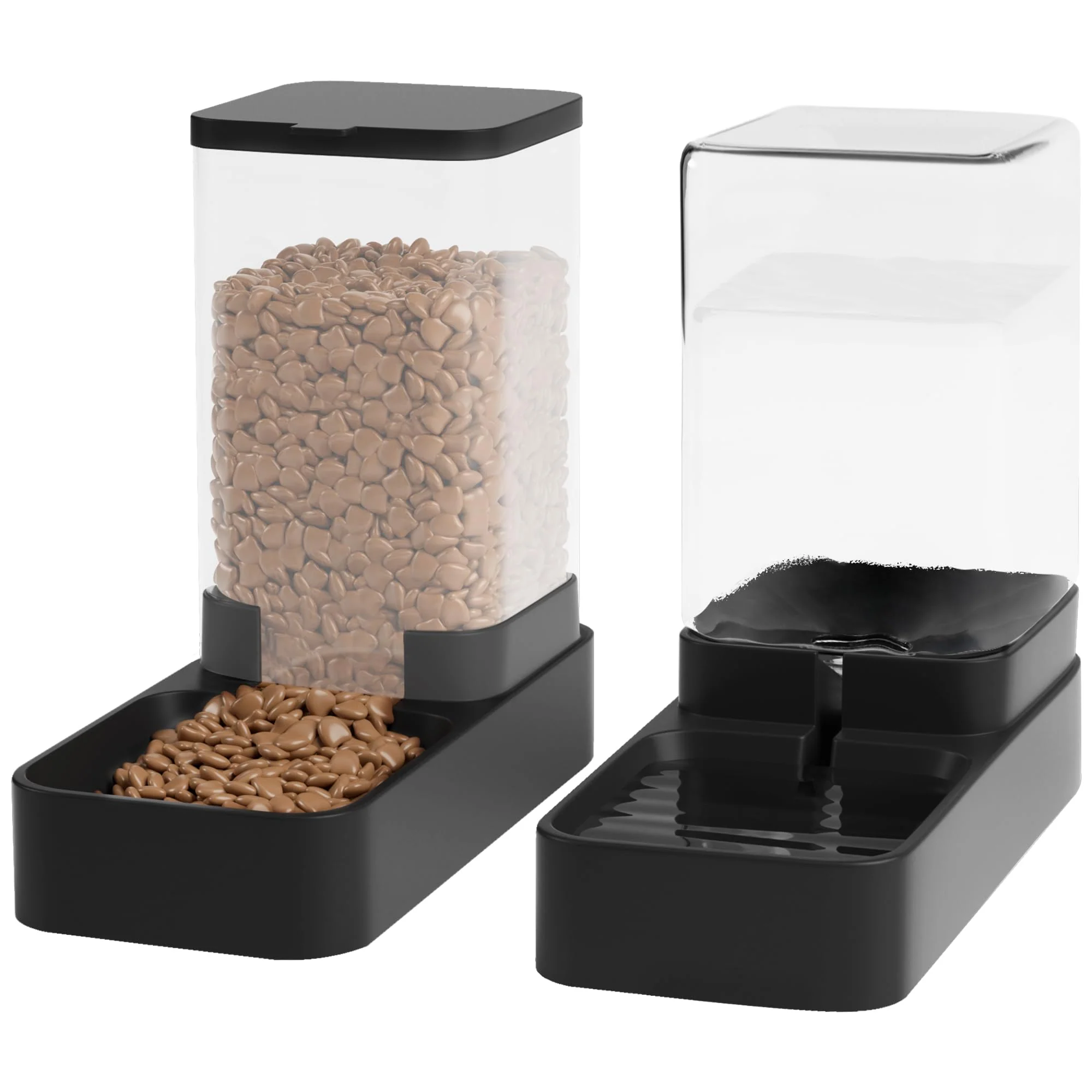 Long-Lasting Wefeedy Automatic Cat Feeder Water Dispenser Set – 3.3L Black Outstanding
