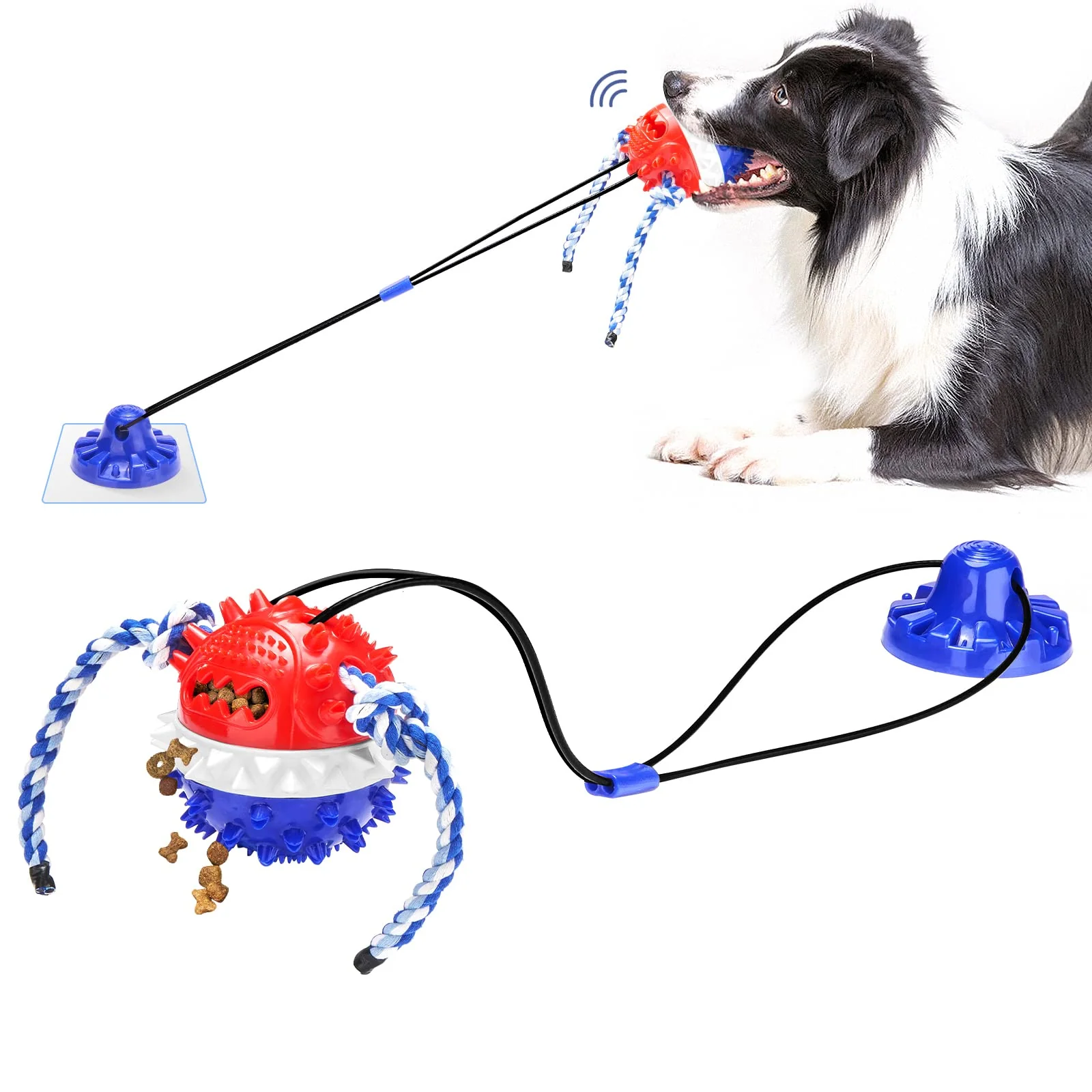 Exceptional Gootosee Interactive Dog Toy for Aggressive Chewers Suction Cup Tug Treat Ball High-Grade