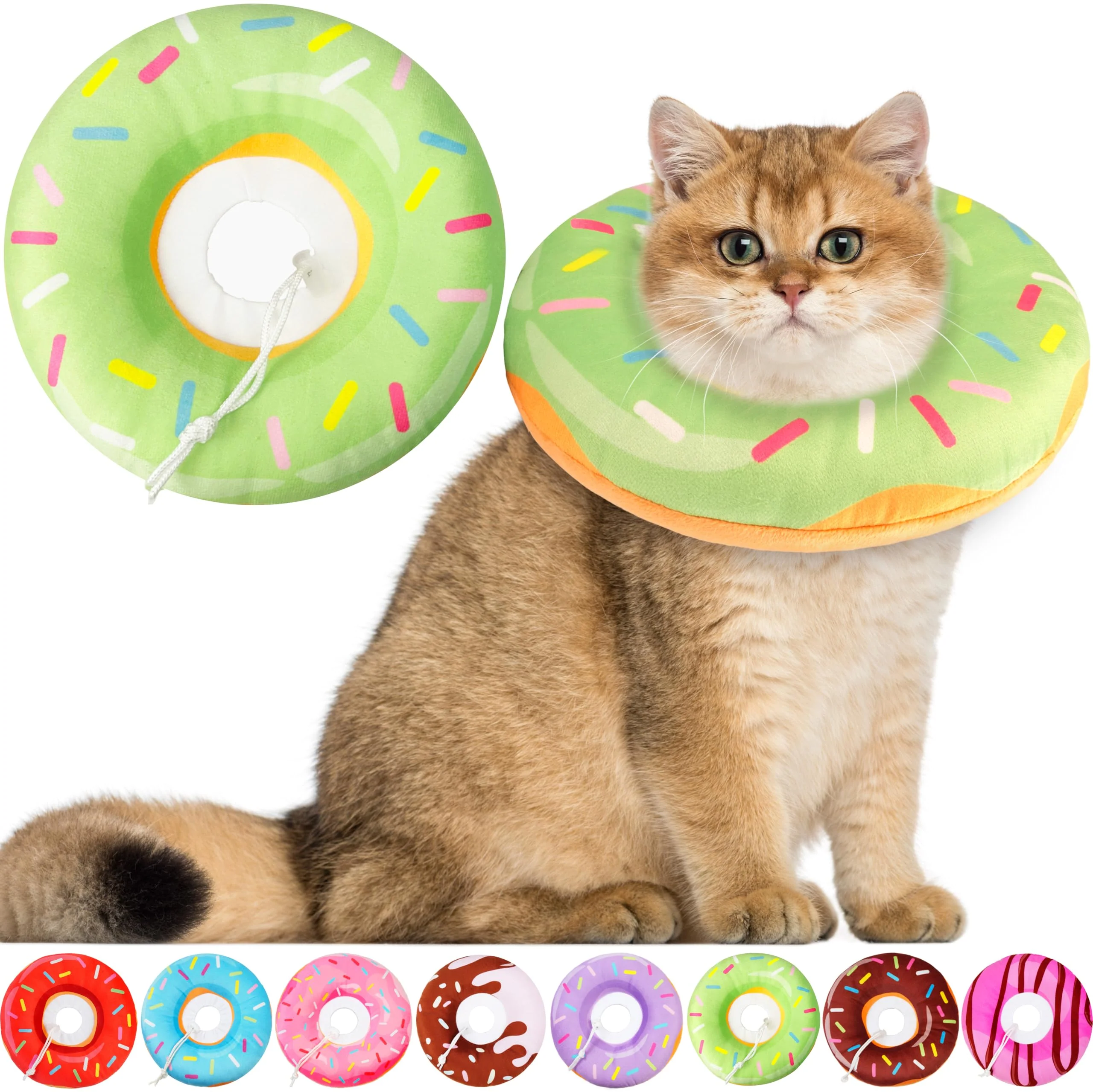 Modern Hpetppy Cat Cone Collar Soft Donut Recovery Collar — Adjustable Lightweight Gentle for Cats High-Quality