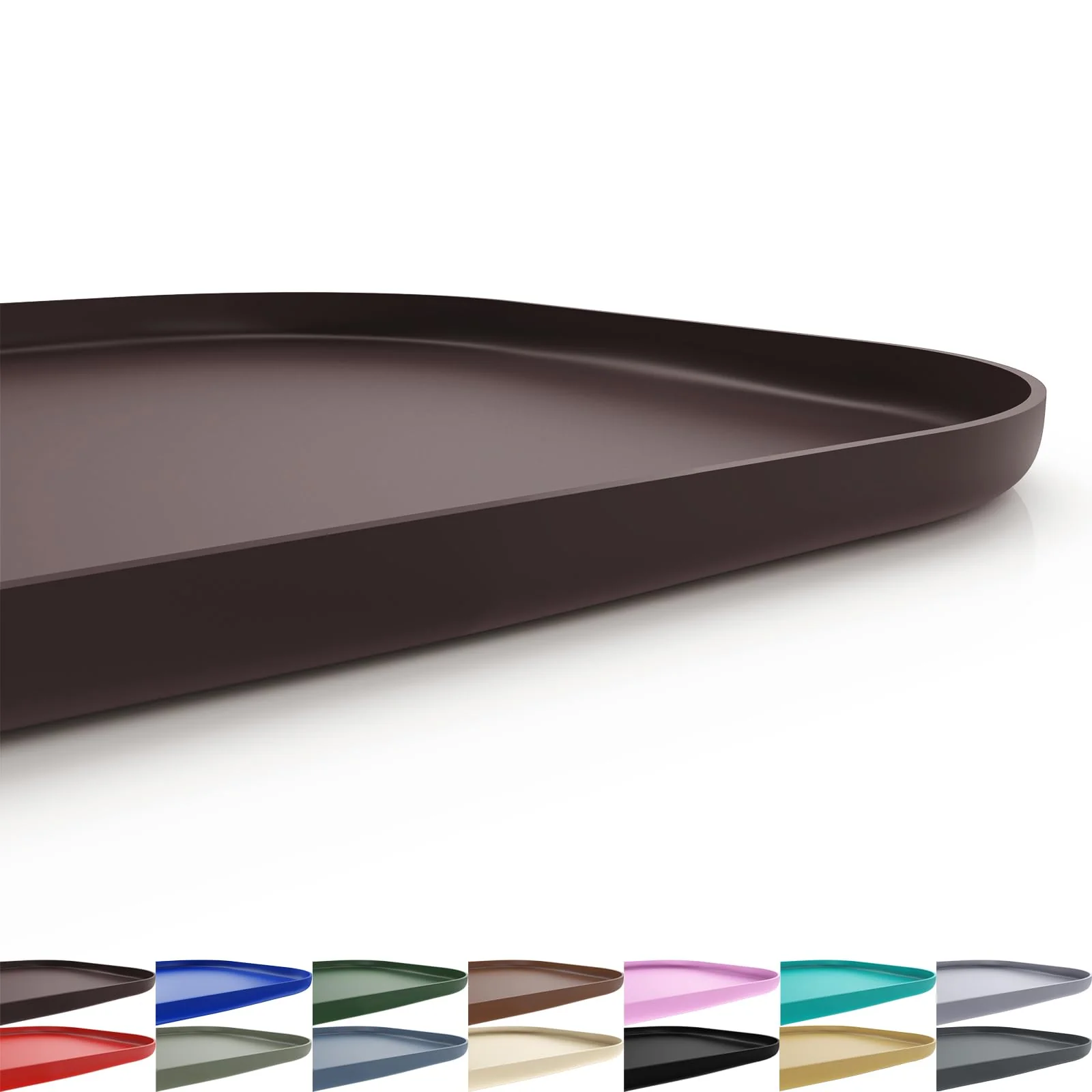 Reliable SMILOOL Silicone Pet Feeding Mat with Raised Edge – Non-Slip Waterproof 24×16 in Dark Brown Carefully Designed