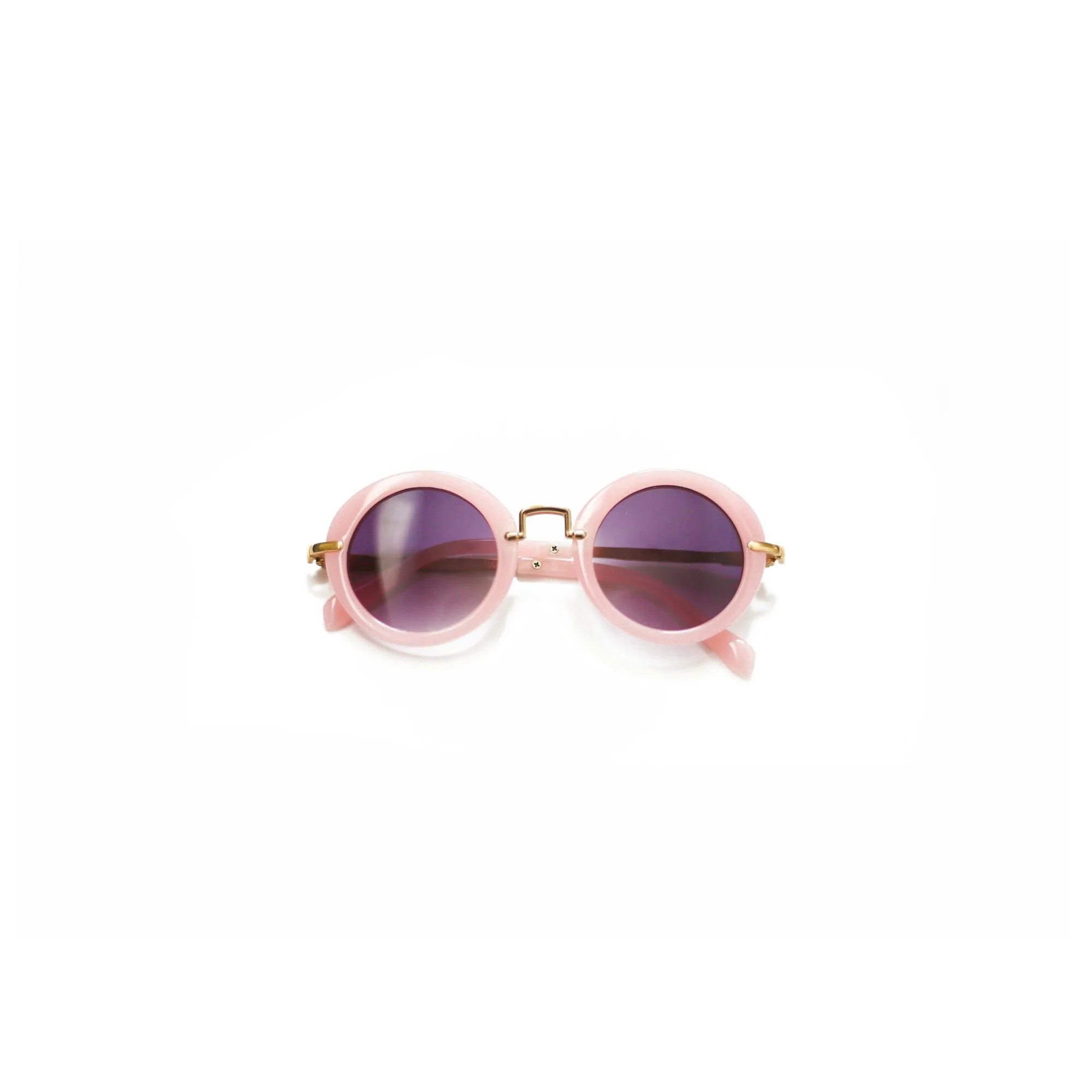 Premium Material Lunettes de soleil rondes roses Casual