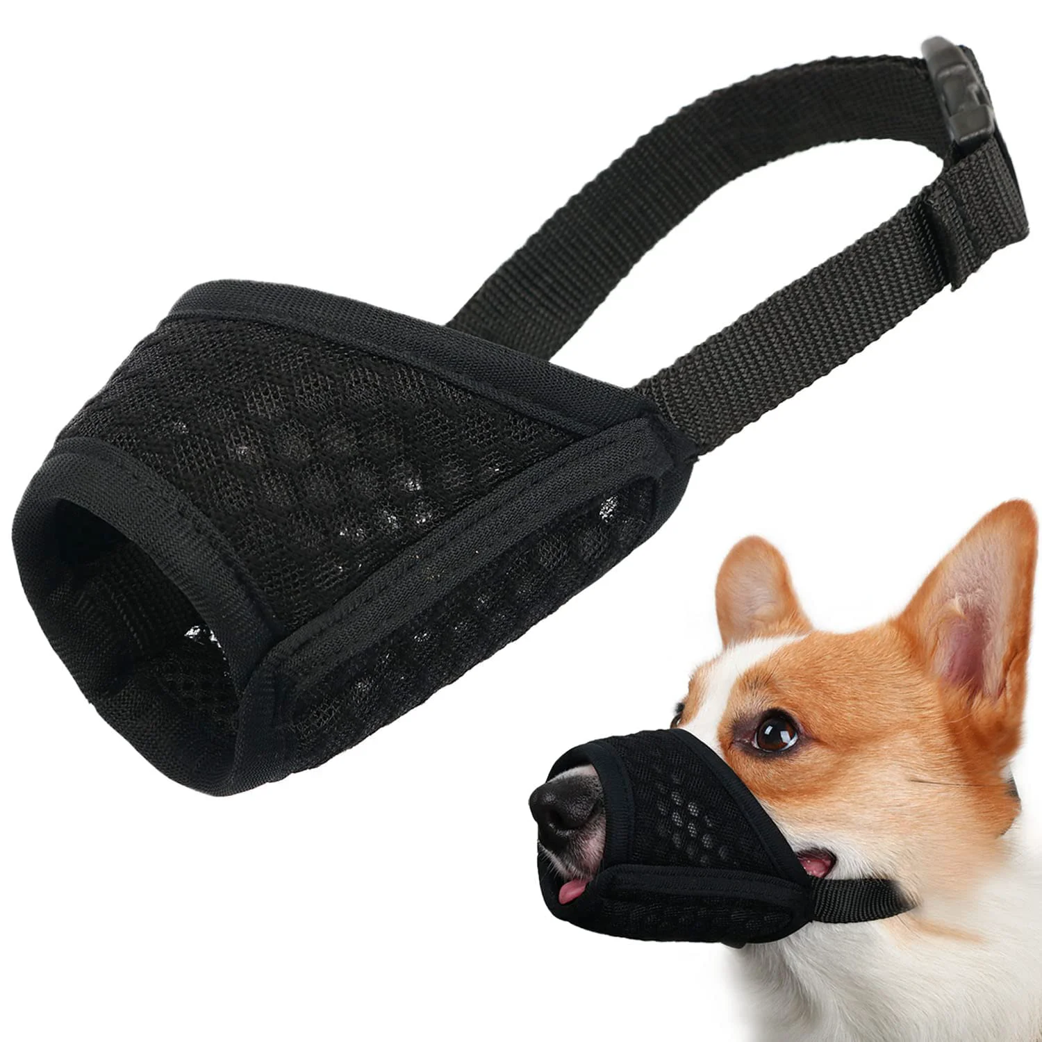 Casual Mayerzon Dog Muzzle Puppy Soft Mesh Muzzle for Small Medium Large Dogs Chihuahua Poodles Beagle Dachshund Corgis Labrador for Biting Chewing Grooming That Allows Panting Drinking M Black High-Quality