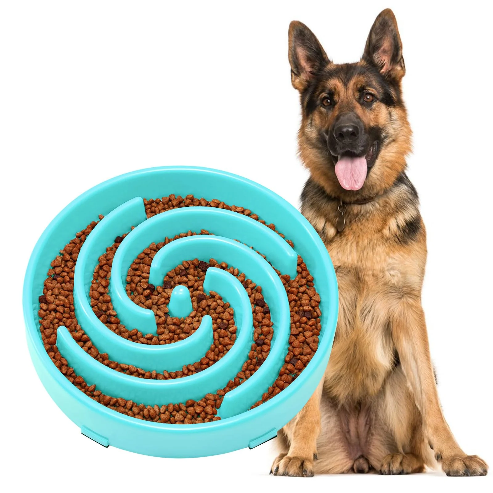 Sophisticated JASGOOD Slow Feeder Dog Bowl for Large Medium Dogs Anti-Gulping Safe Materials Anti-Slip Base Certified
