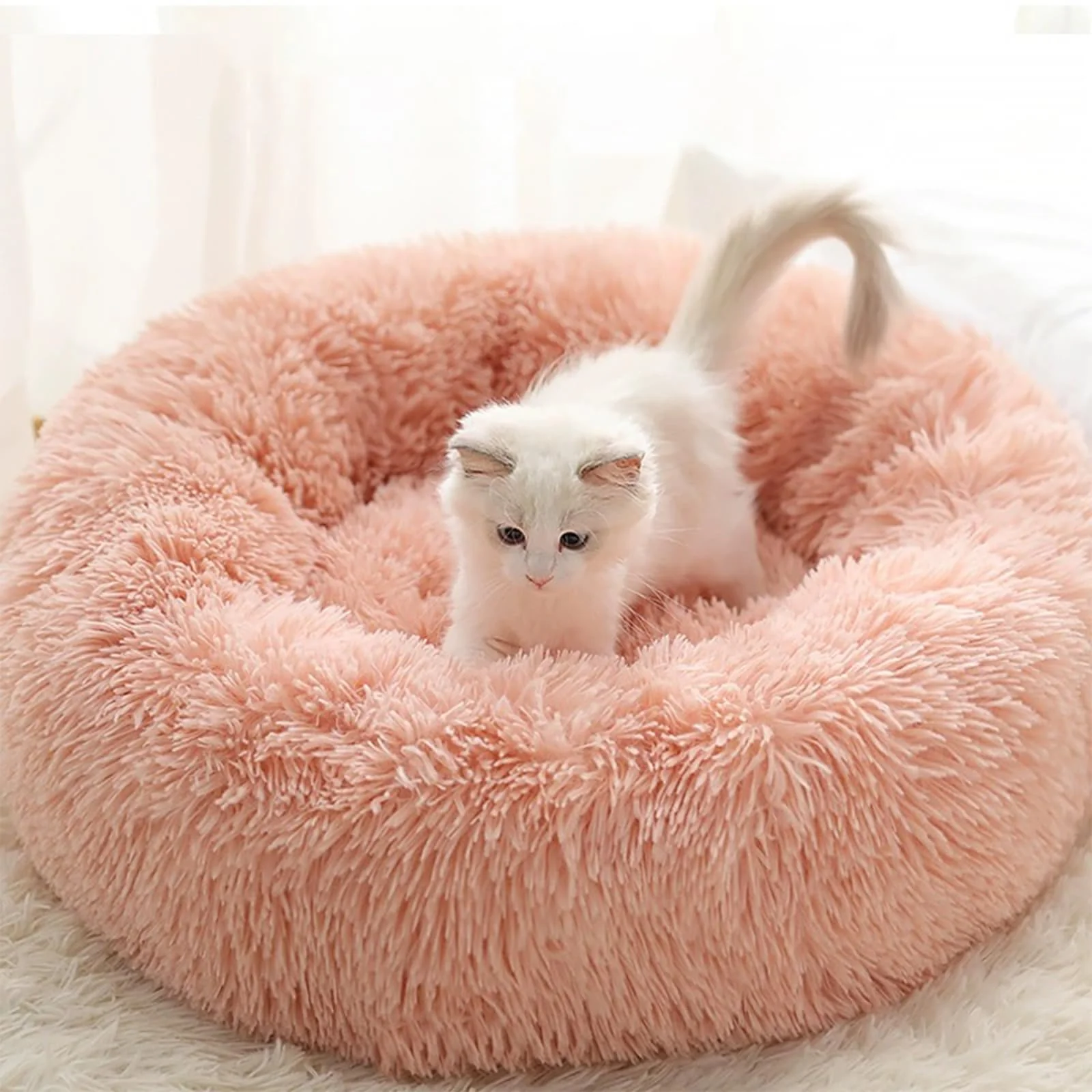 Trusted Nisrada Round Cat Dog Bed – Washable Slip-Resistant 20–24in Unique