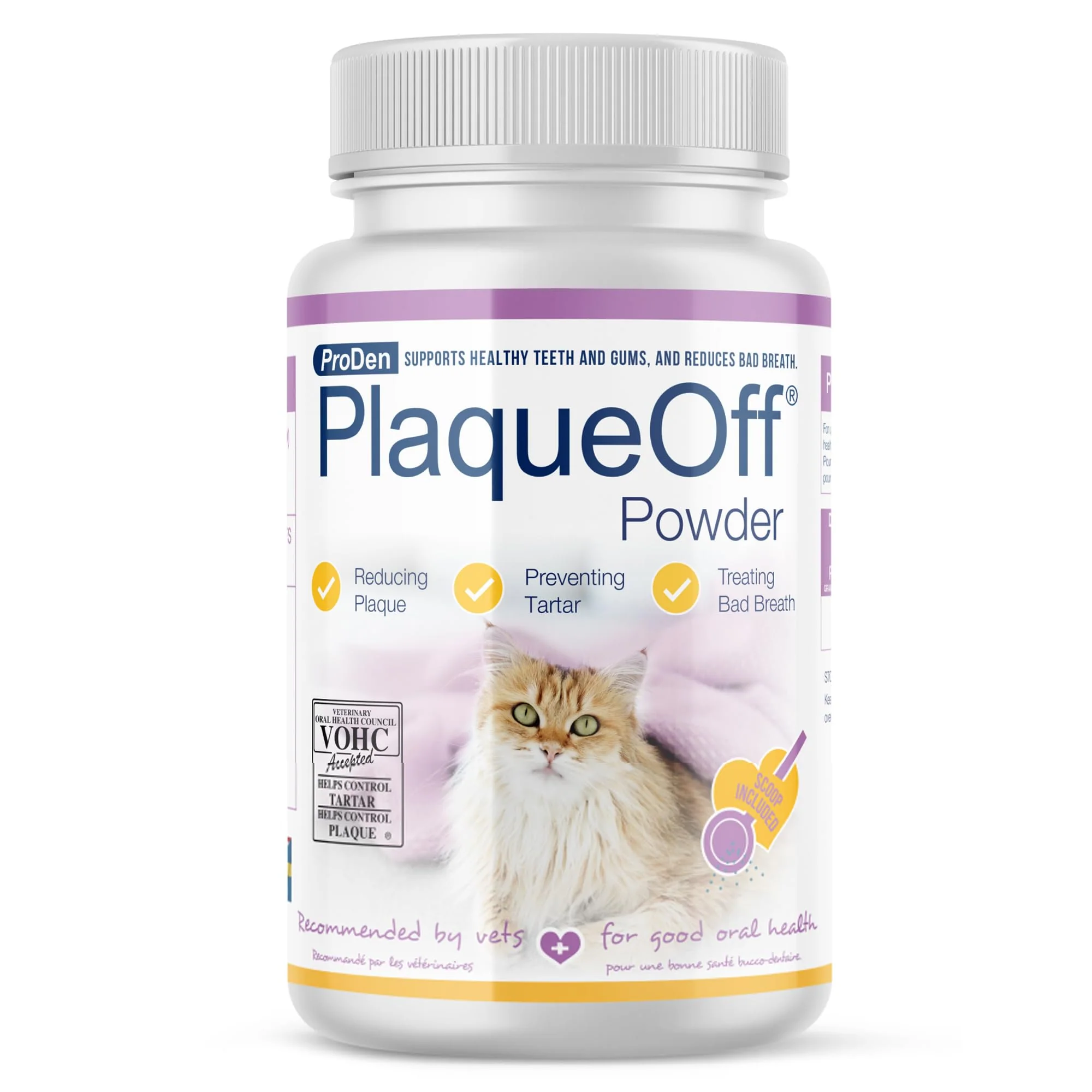 Soft ProDen PlaqueOff Powder for Cats – Plaque Tartar Reducer Breath Freshener Feline Oral Care 40g Casual