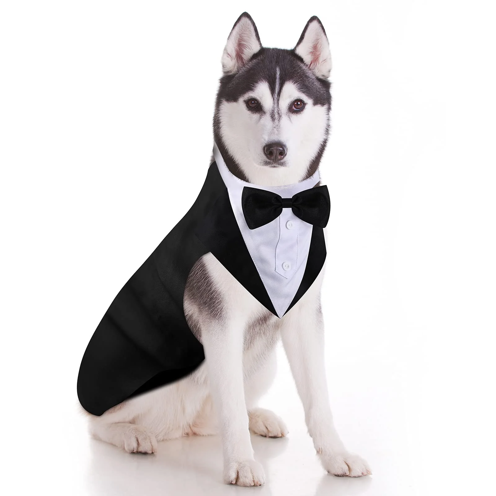 Efficient Weewooday Dog Tuxedo and Bandana Set for X-Large Dogs Formal Pet Costume for Weddings Holidays Exclusive