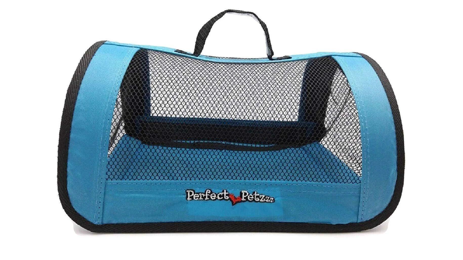 Secure Petzzz Pet Travel Bag for s Minis — Blue Small Pet Carrier with Mesh Nylon Lining Soft