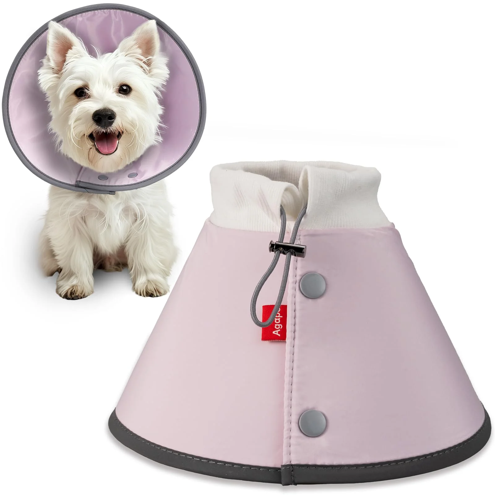 Pure Agape Soft Dog Cone for Small Dogs Cats – Lightweight Recovery Collar After Surgery Sophisticated