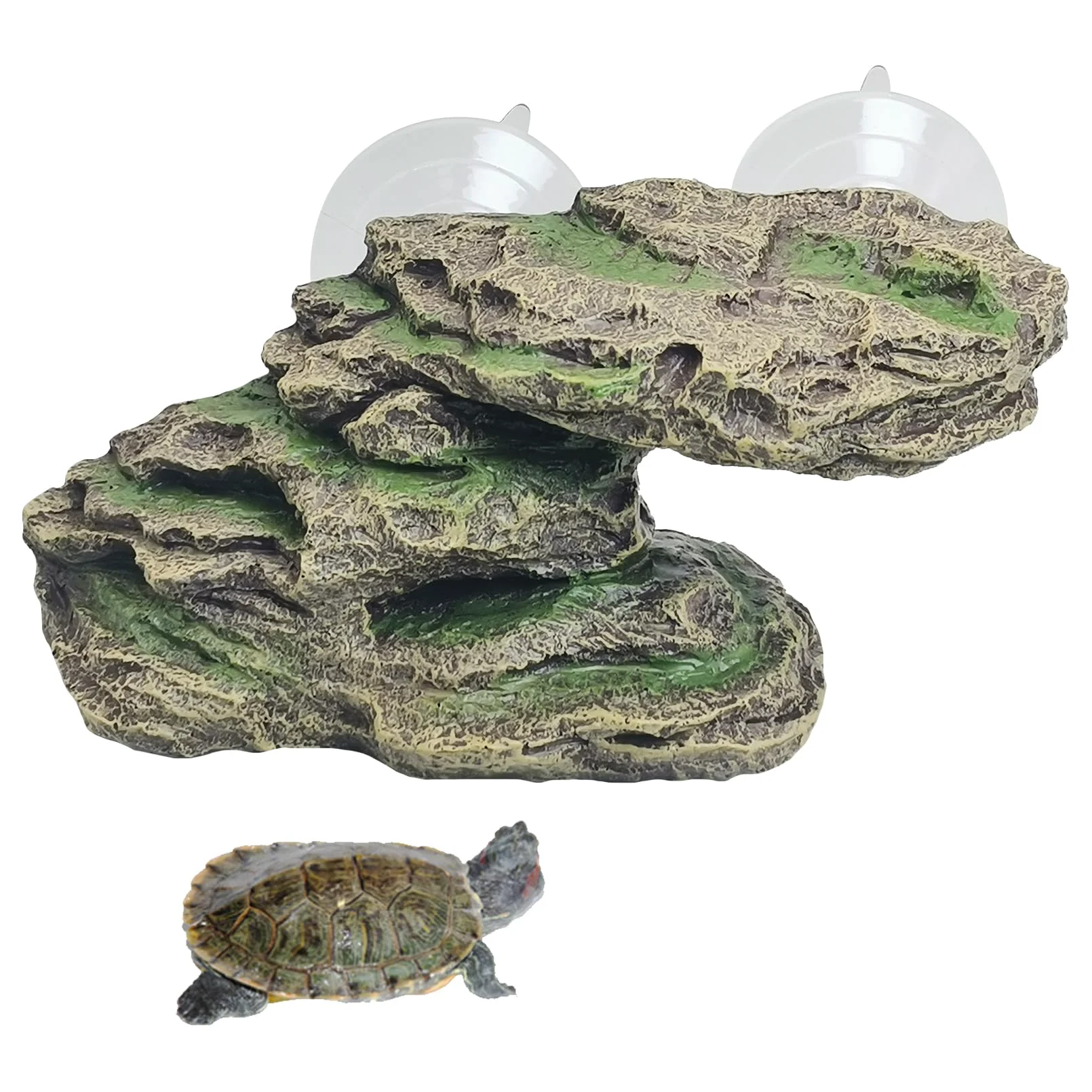 Professional Kathson Turtle Basking Platform – Floating Turtle Dock with Natural Rock Look Durable Resin Premium Material
