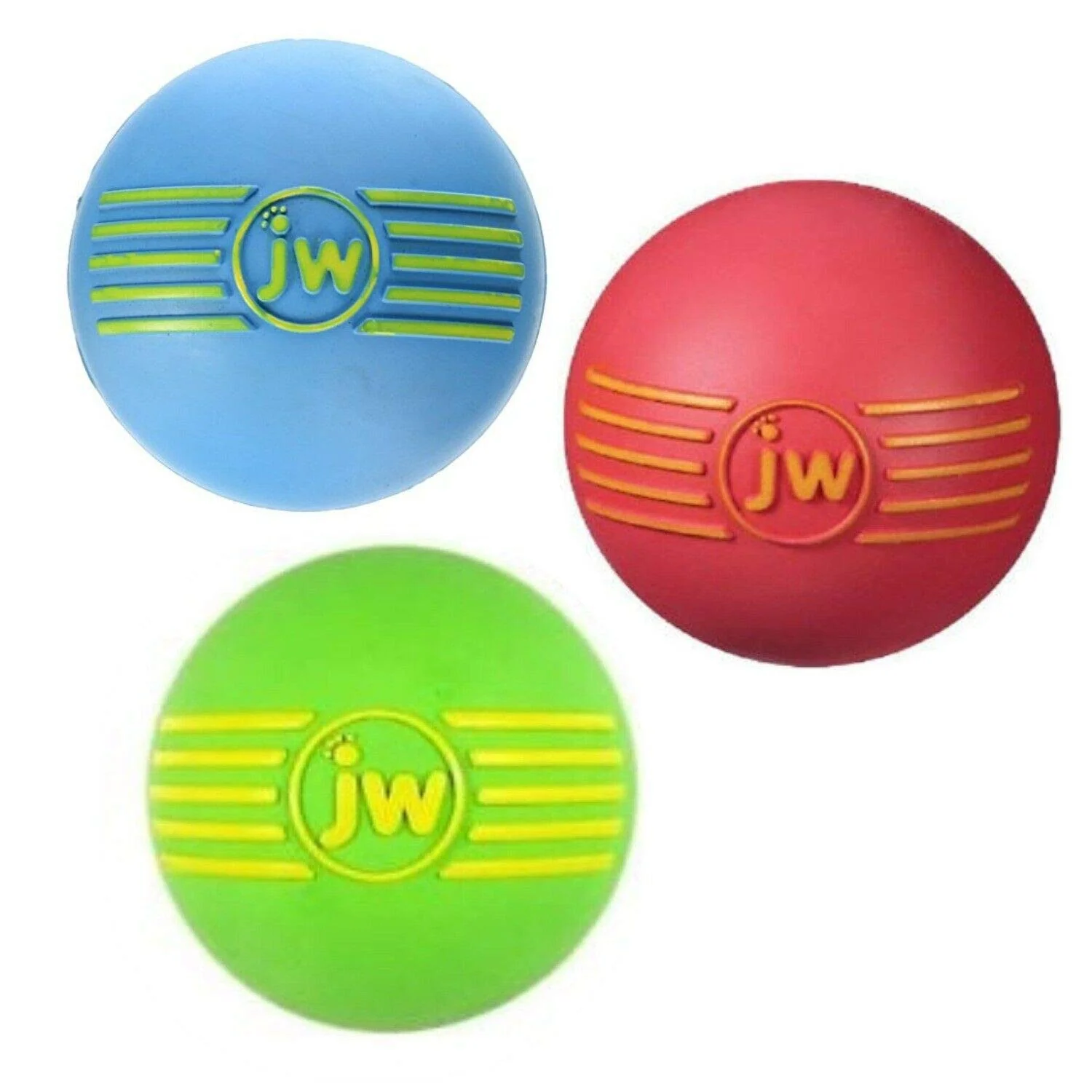 Flexible JW Pet iSqueak Ball Rubber Dog Toy – Medium 3 Pack Colors Vary Healthy