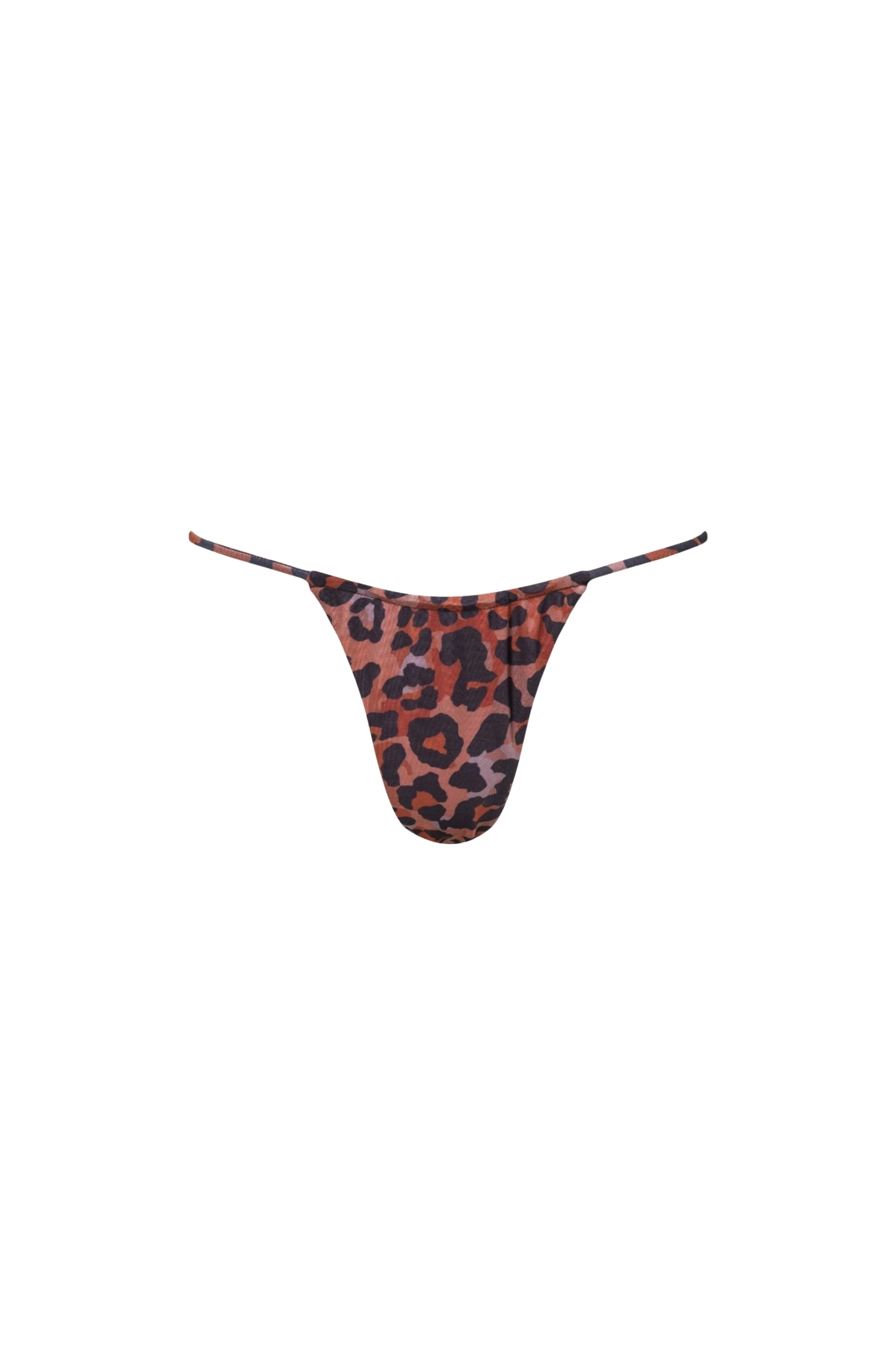 Carefully Designed Bas de bikini noué froncé Capri Léopard Elegant