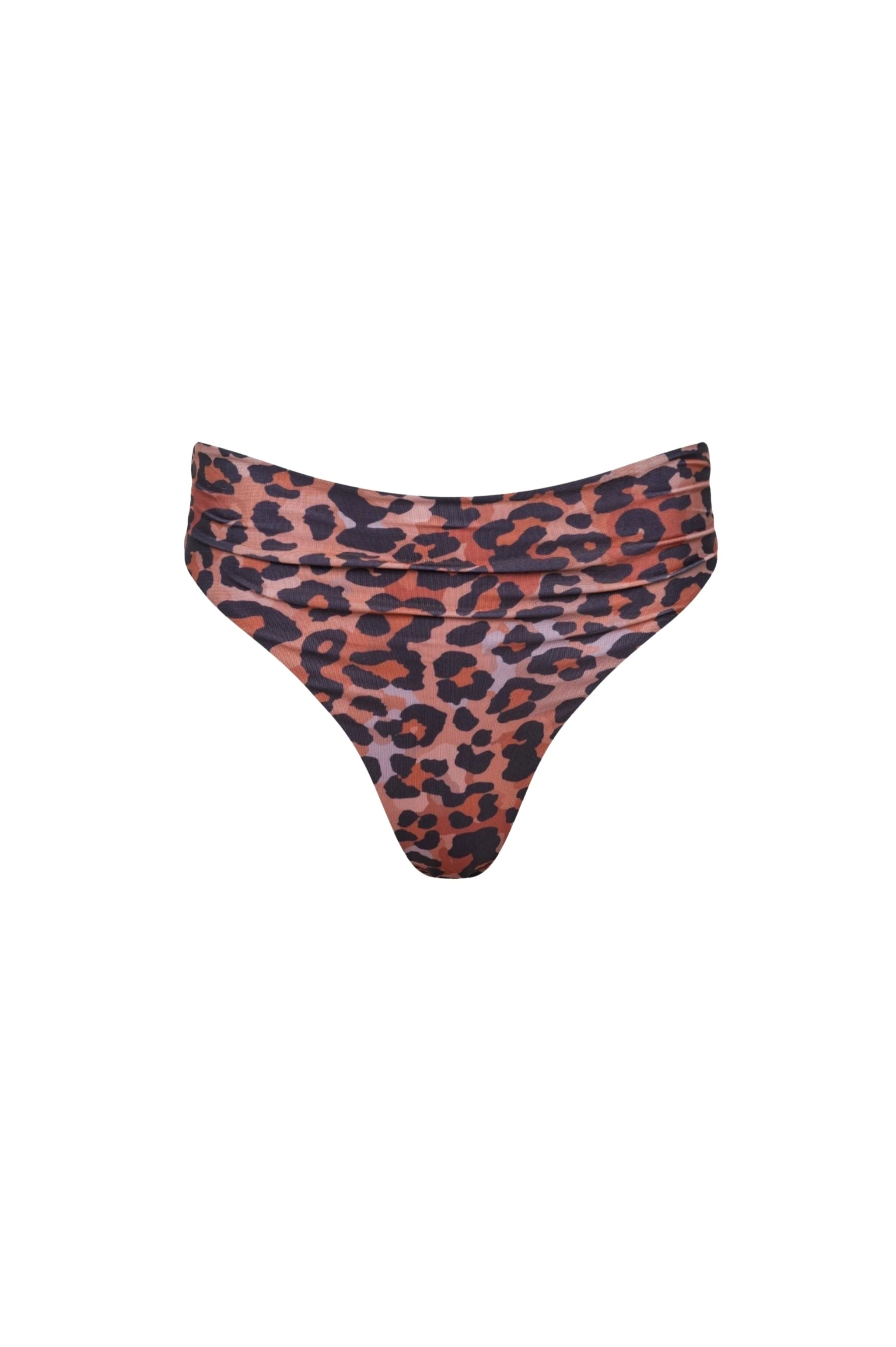 Smart Bas de maillot de bain brésilien taille haute froncé Capri Léopard Convenient