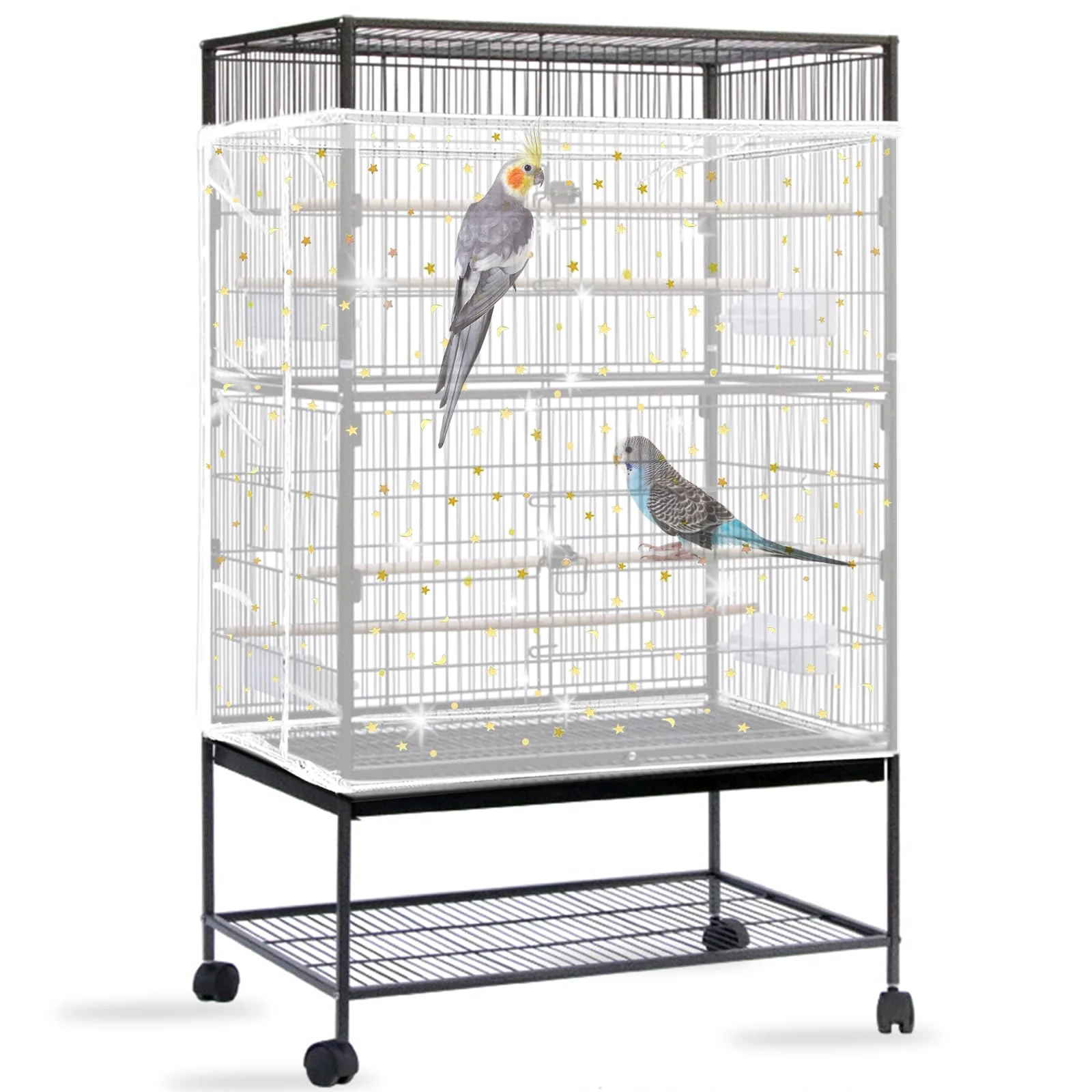 Green Daoeny Bird Cage Seed Catcher Large Cover Sophisticated