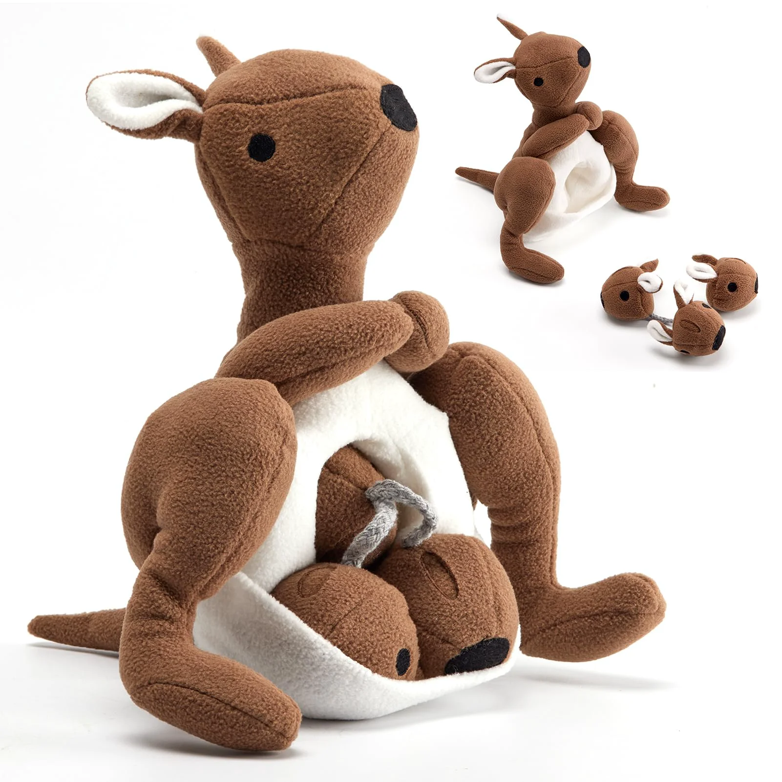 Sustainable Wagorific Kangaroo Snuffle Toy – Plush Treat Dispenser for Dogs Crafted