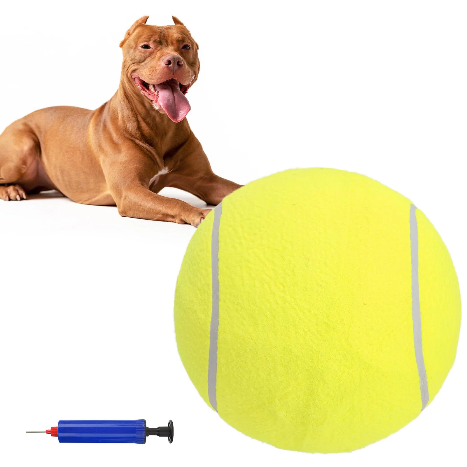 Functional SCENE Large 9.5 Inflatable Tennis Ball for Dogs Indoor Outdoor Toy Yellow Exclusive