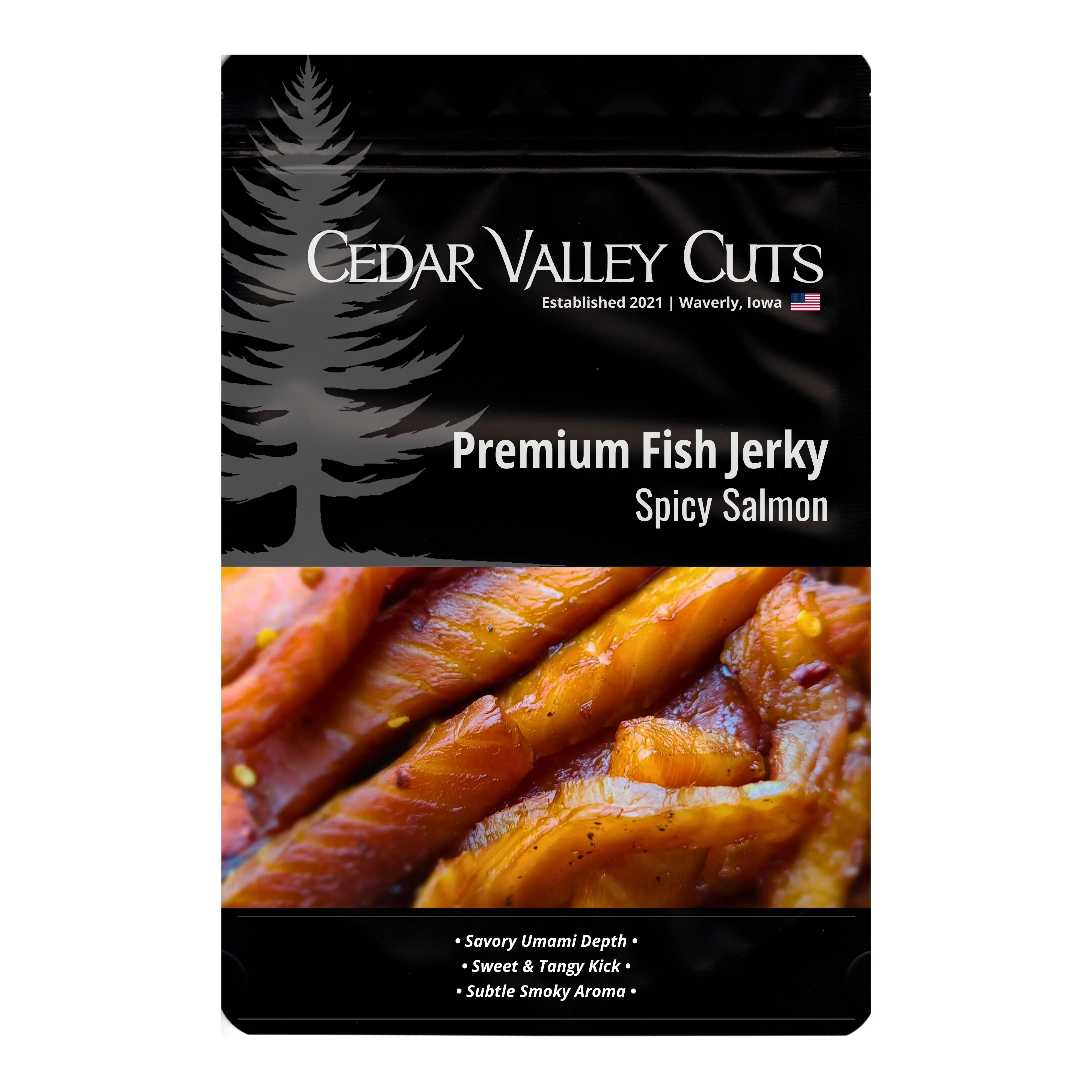 Durable Jerky de saumon épicé de qualité supérieure Organic