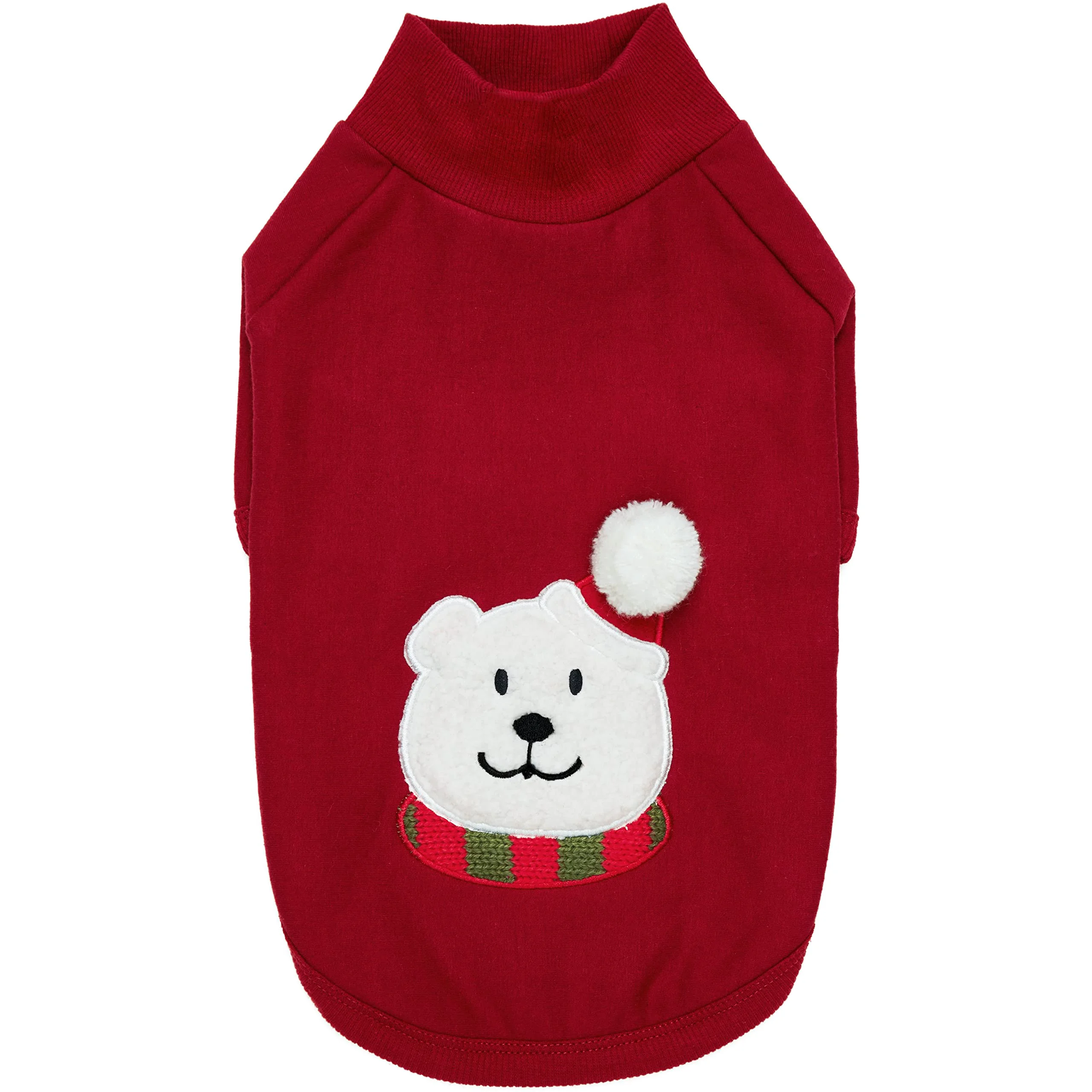 Dependable Blueberry Pet Soft Comfy Merry Christmas Bear Pullover Sweatshirt for Large Dogs – 16-inch Back Length Trusted