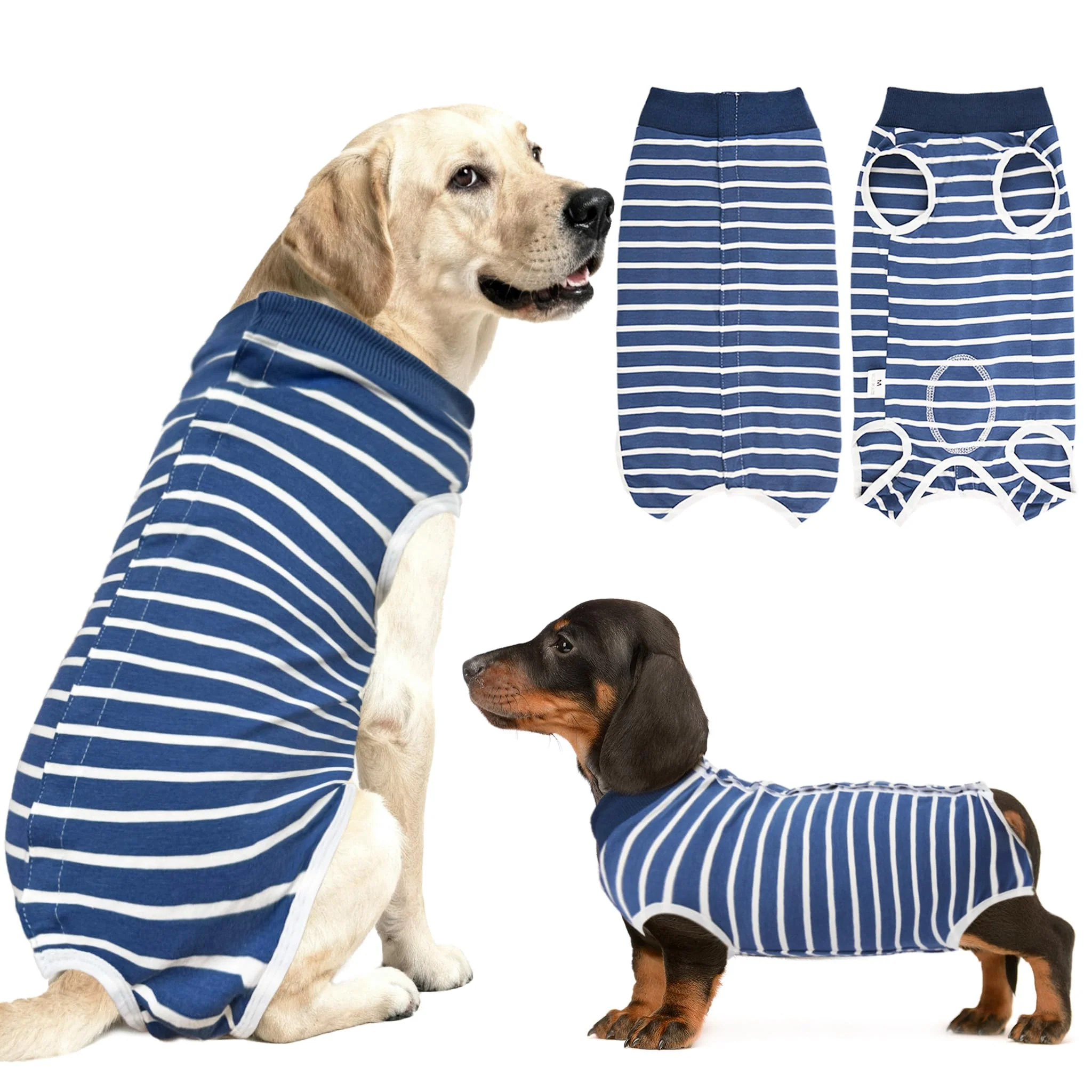 Safe PELUKOA Recovery Suit for Dogs – Soft Surgical Recovery Shirt Blue Large Cone Superior