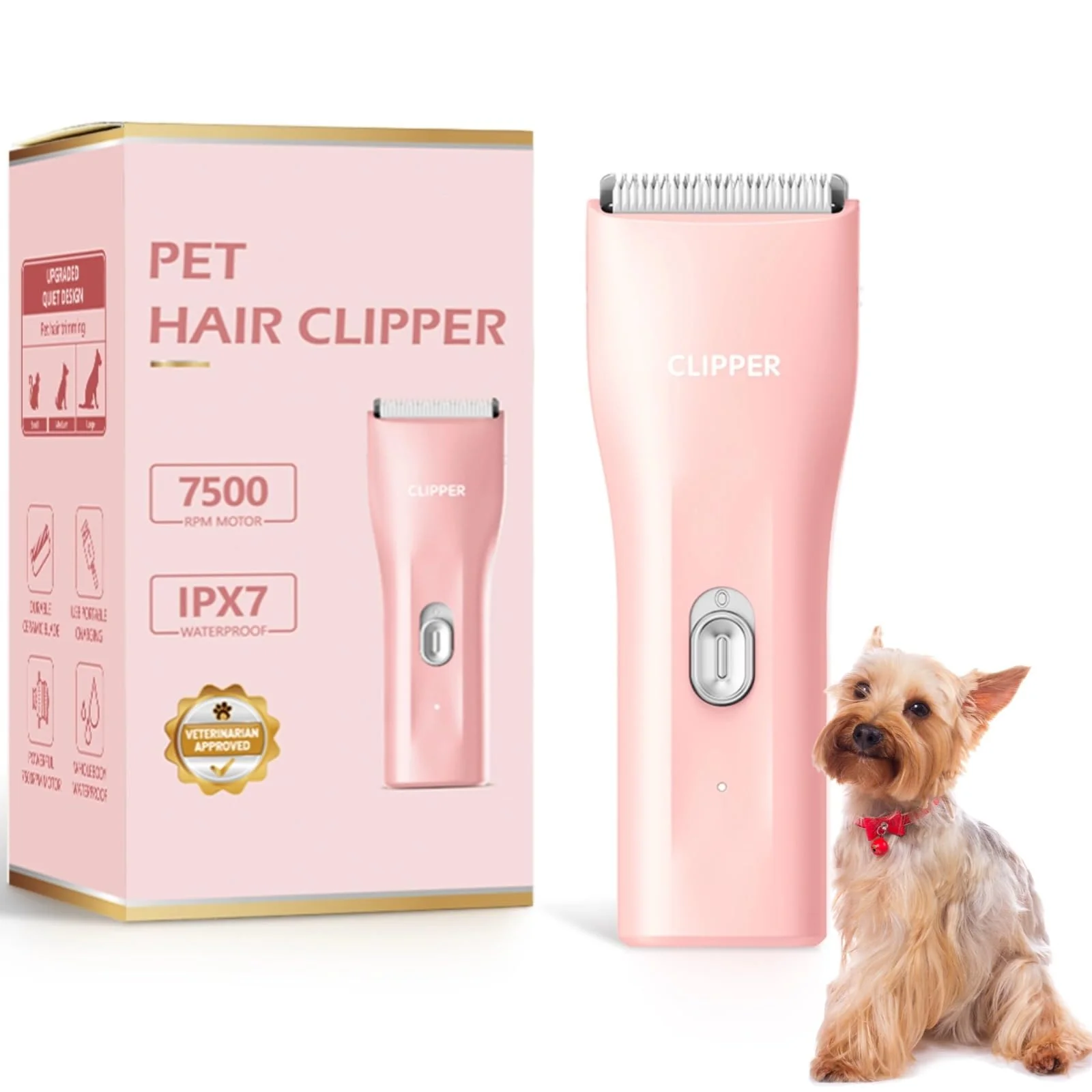 Flexible Tawiijou Pet Hair Clipper – Low Noise Waterproof Cordless Grooming for Dogs Cats Outstanding