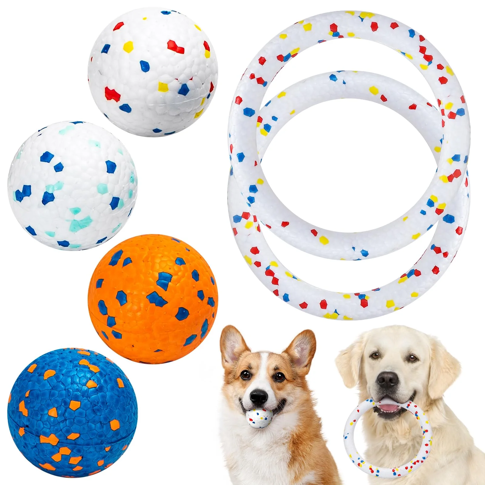 Verified Nobleza Dog Balls for Aggressive Chewers – 6 Pack 2.75-Inch Floating Tennis Balls for Training Contemporary