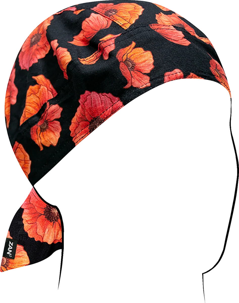 Dependable ZAN HEADGEAR Flydanna Head Wrap – Poppies Z209 Fashionable