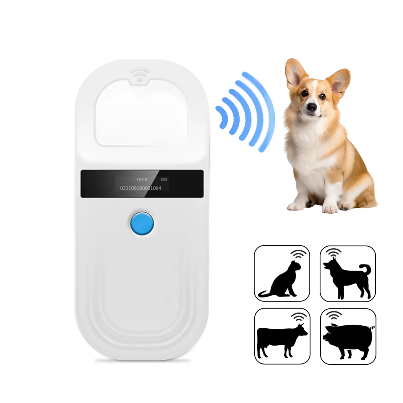 Recyclable JZLHGOFYTD Pet Microchip Scanner ISO11784 85 134.2kHz Wireless Reader Sustainable