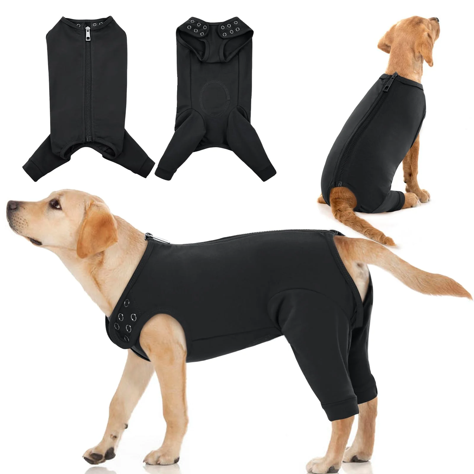 Consistent IDOMIK Dog Recovery Suit – Protective Sleeve for Post-Surgery Care Wound Prevention – Size S Flexible