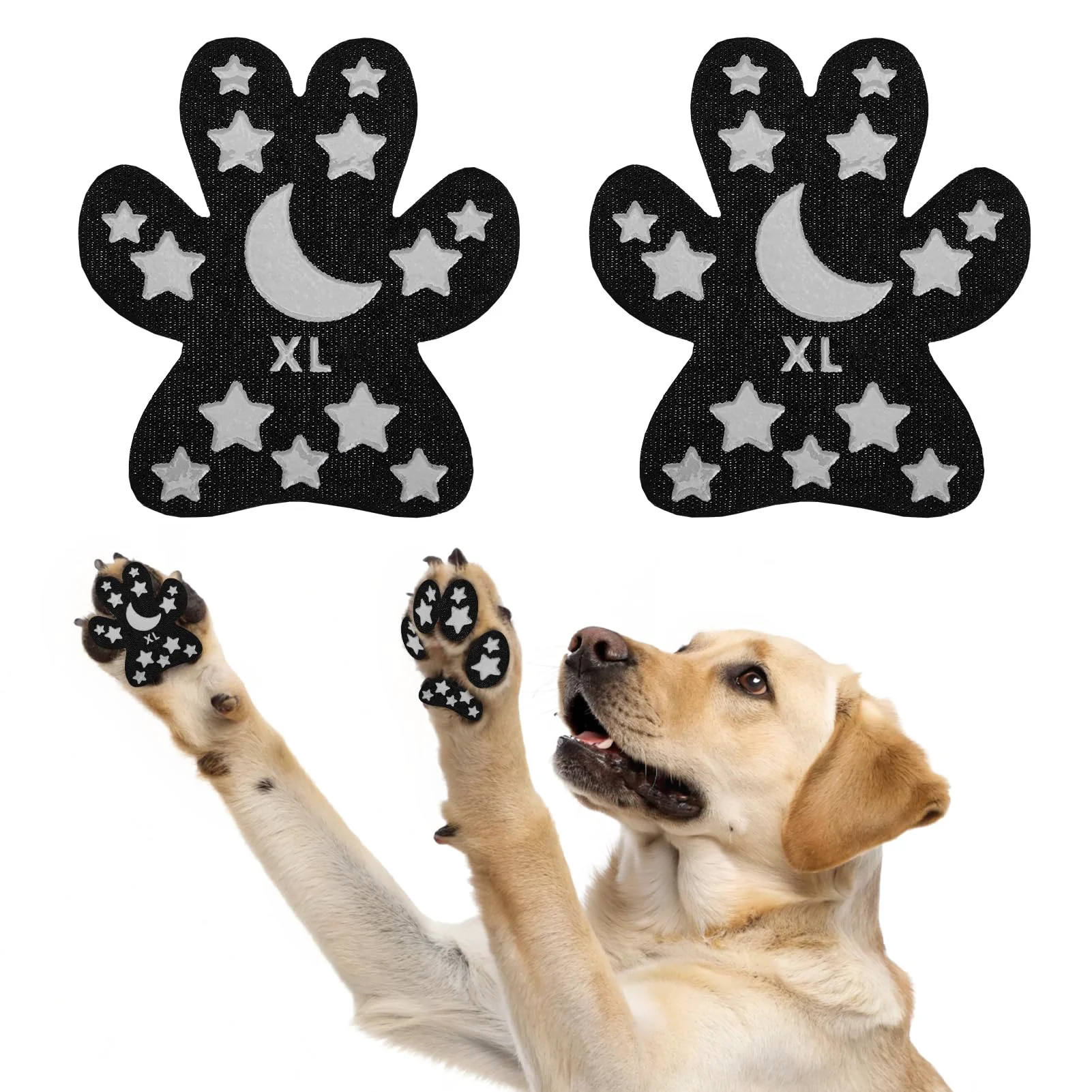 Certified BEAUTYZOO Anti-Slip Dog Paw Pads for Senior Dogs — Traction Grips for Hot Pavement Hardwood Floors 36pcs Black XL Reliable