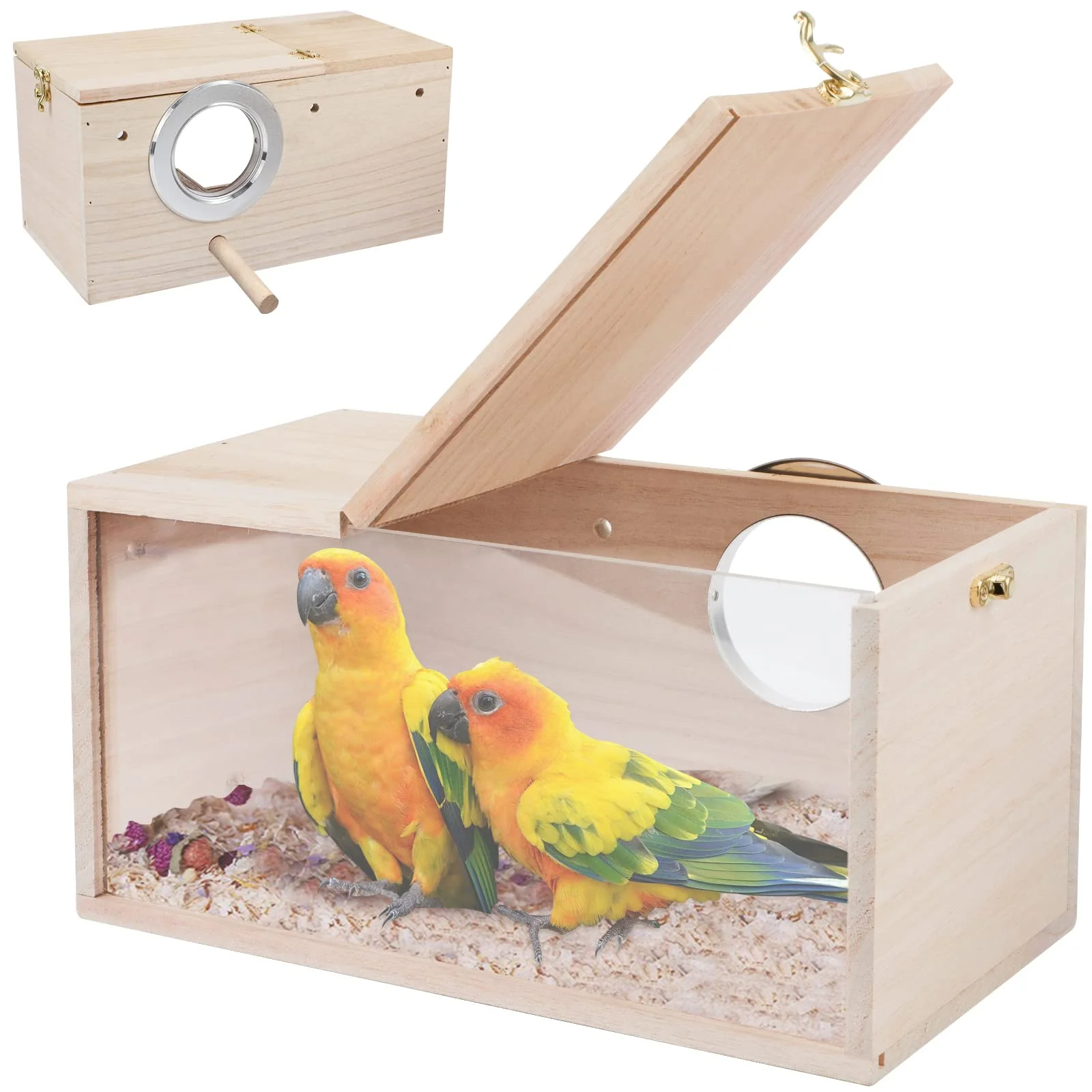 Smart Rypet Parakeet Nesting Box – Transparent Design Bird Cage for Small Birds Proven