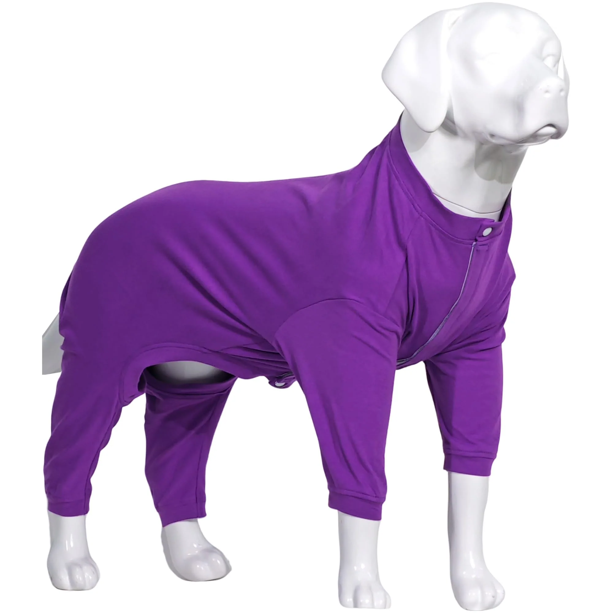 Casual Lovelonglong Four Feet Dog Pajamas – Pure Cotton 4-Leg Jumpsuits for All Dog Sizes Purple S Functional