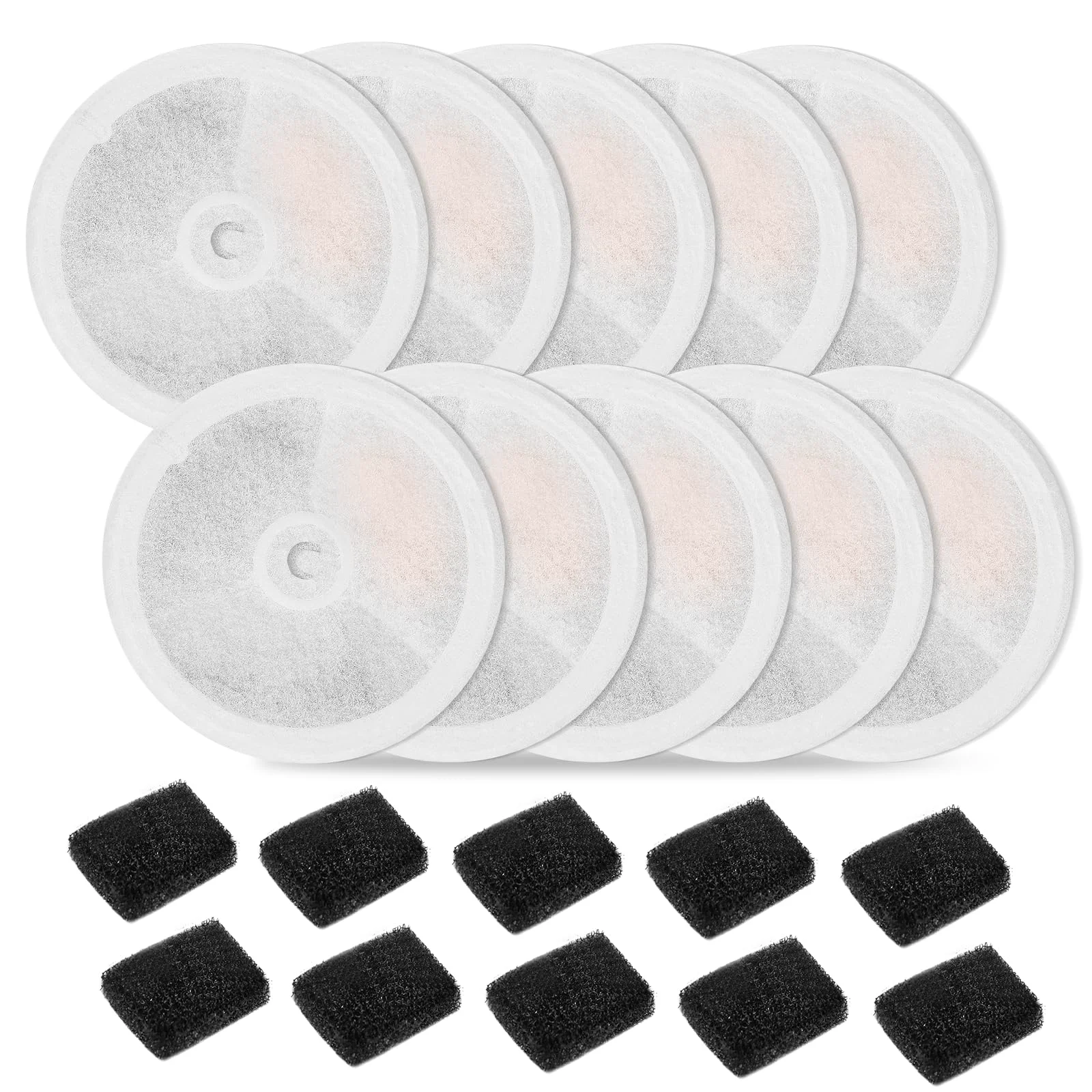 Fashionable Carcent 10-Pack Upgraded Filter Unit 3.0 for Eversweet Solo Pet Water Fountains – 10 s 10 Foam Pump Filters Enhanced