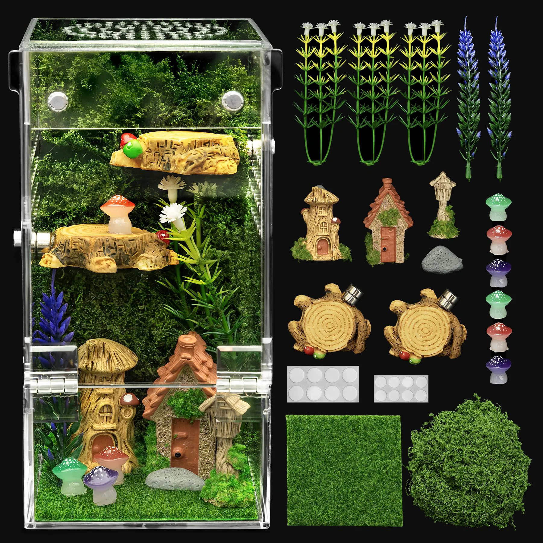 Fast Clioran Jumping Spider Enclosure Kit — Escape-Proof Clear Arbo Habitat Quality
